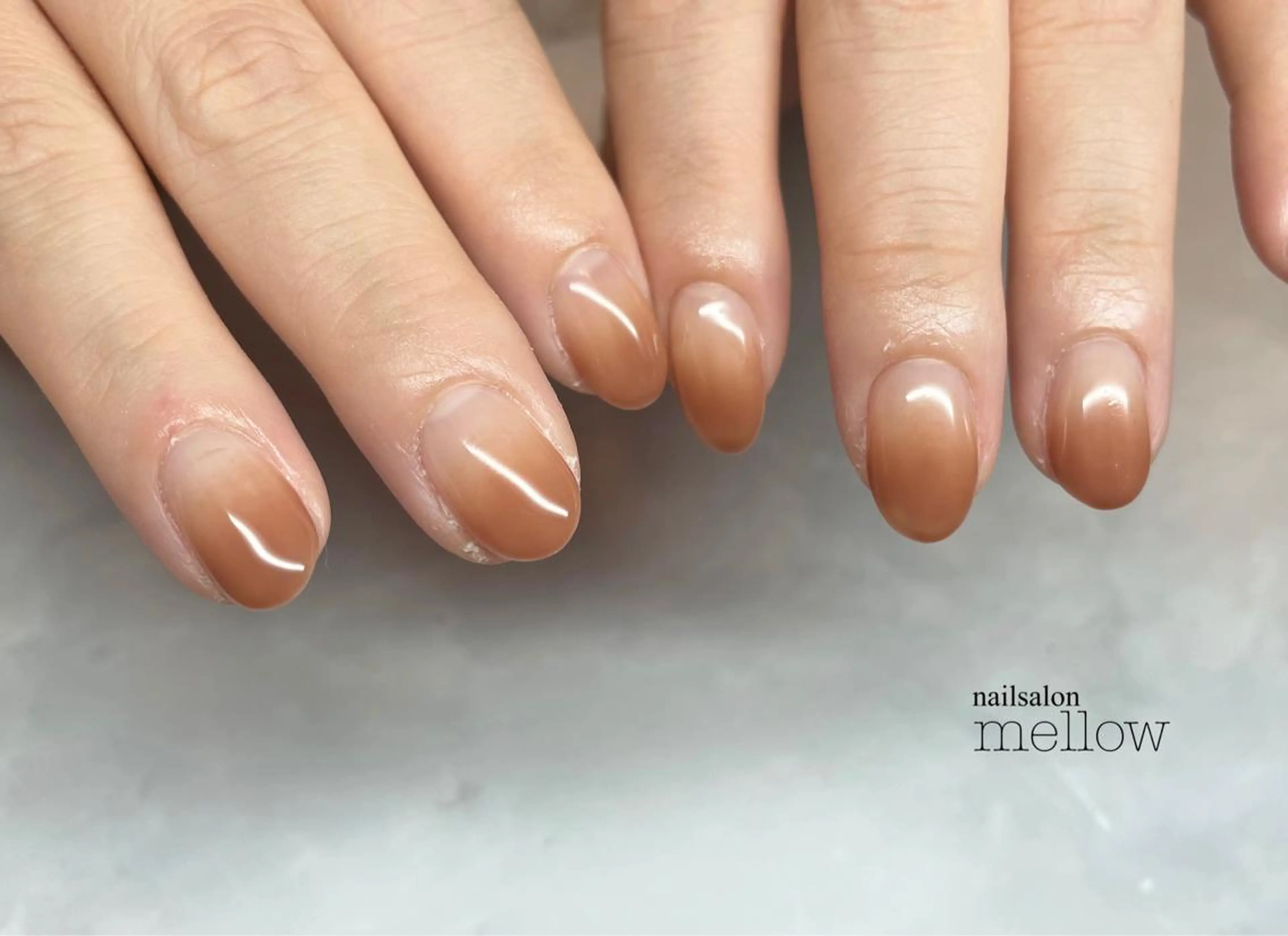 ネイル ブラウン グラデーション 大山 浩美のネイルデザイン