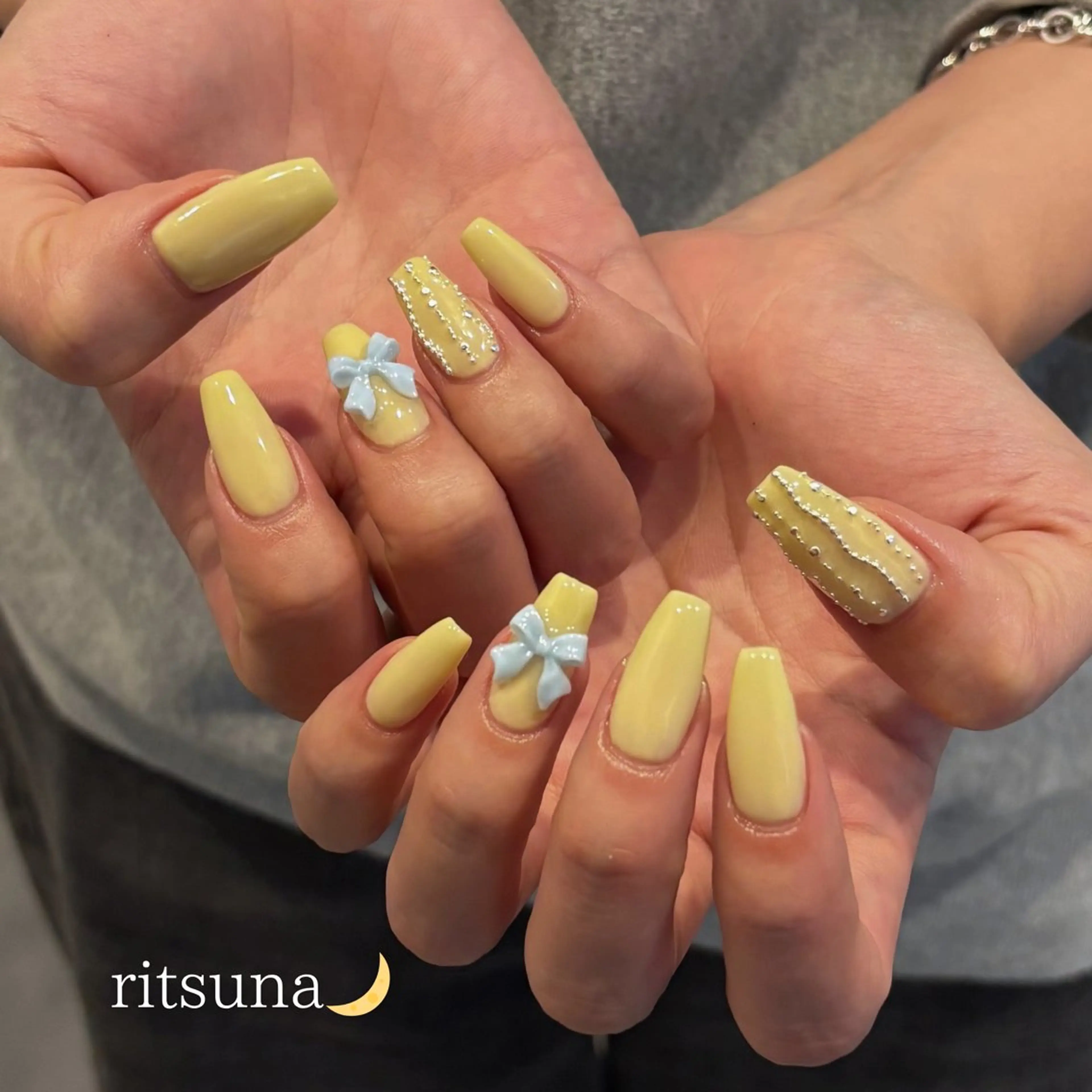 ネイル ハンドネイル ritsuna🌙 nail 堺筋本町のネイルデザイン