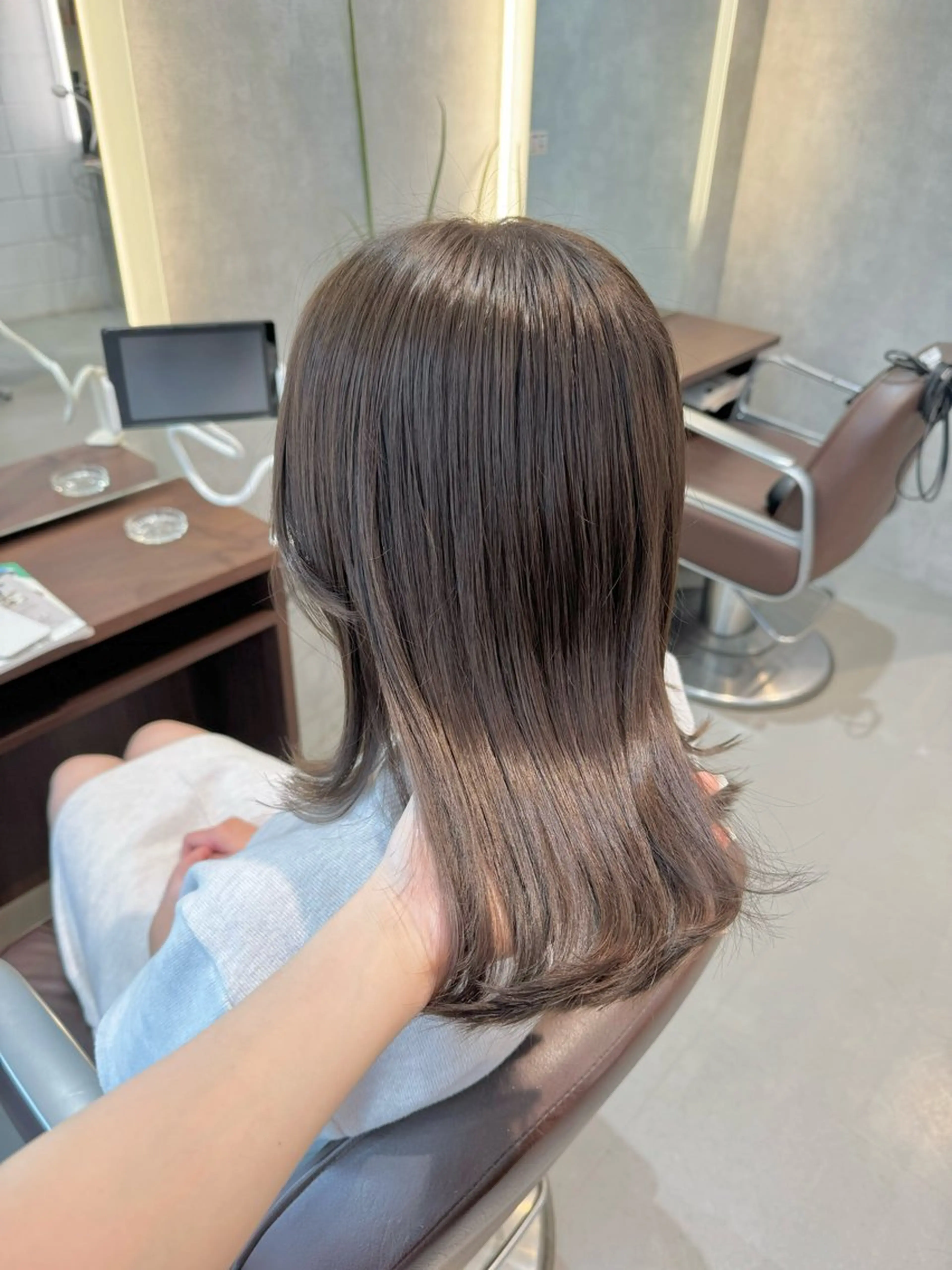 【髪質改善で艶髪】ワンカラー+ウルトワトリートメント🩵の写真