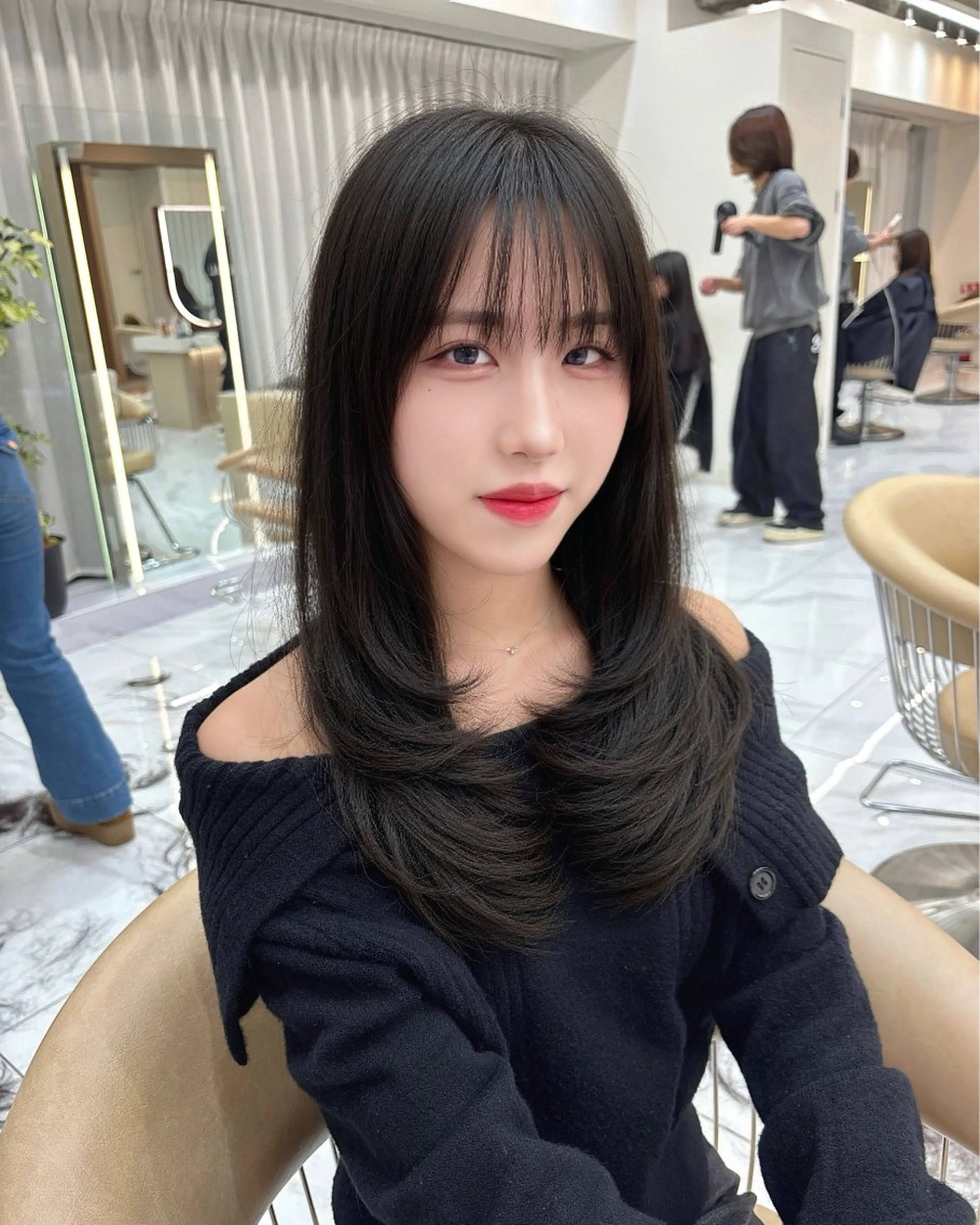 ロング カット ヘアカラー トリートメント ブリーチなし 透明感カラー/松沢のヘアスタイル