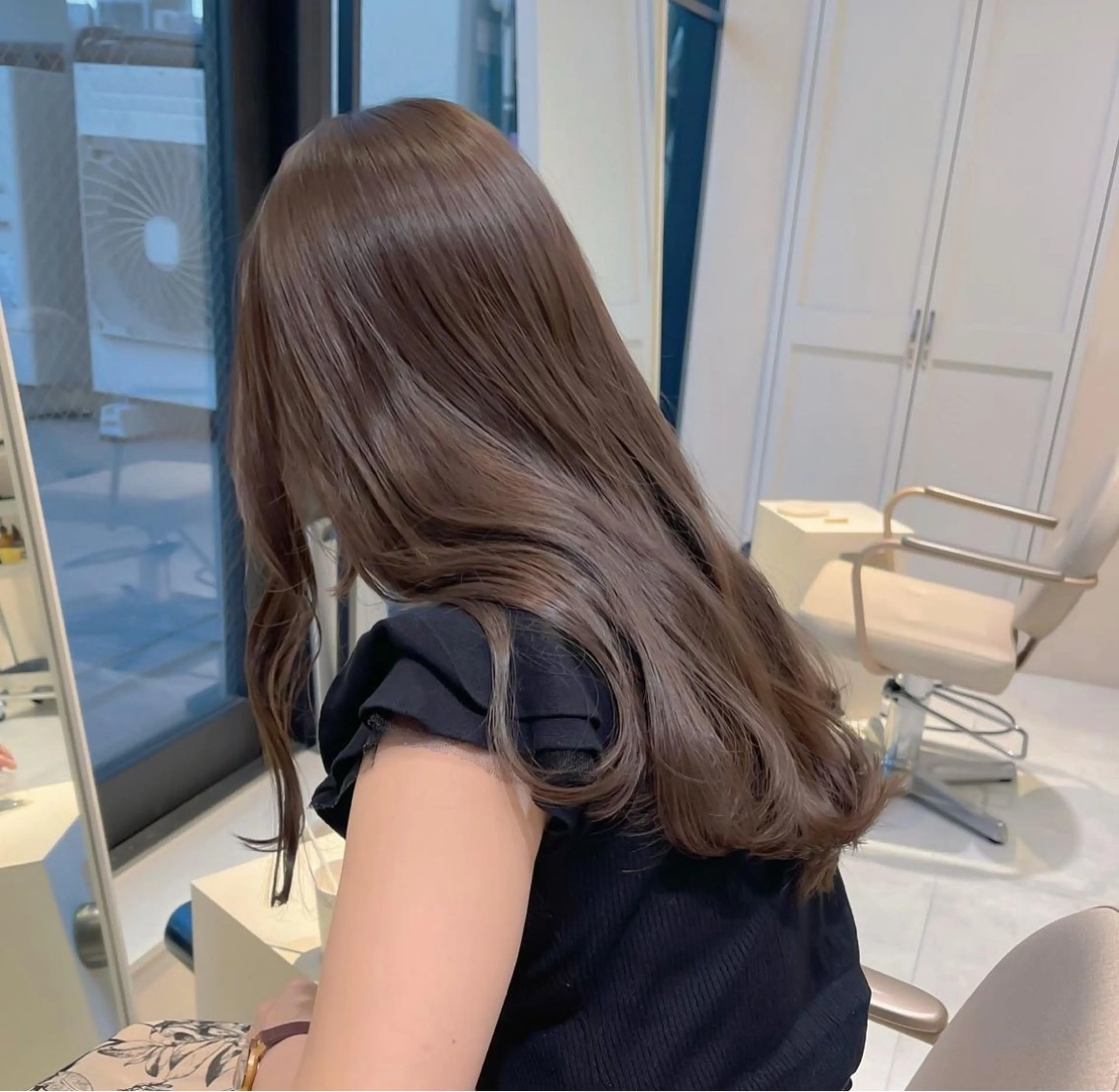 セミロング カラー 透明感カラー グレージュ カット ヘアカラー トリートメント 高橋大樹/グレージュ 透明感/髪質改善のヘアスタイル