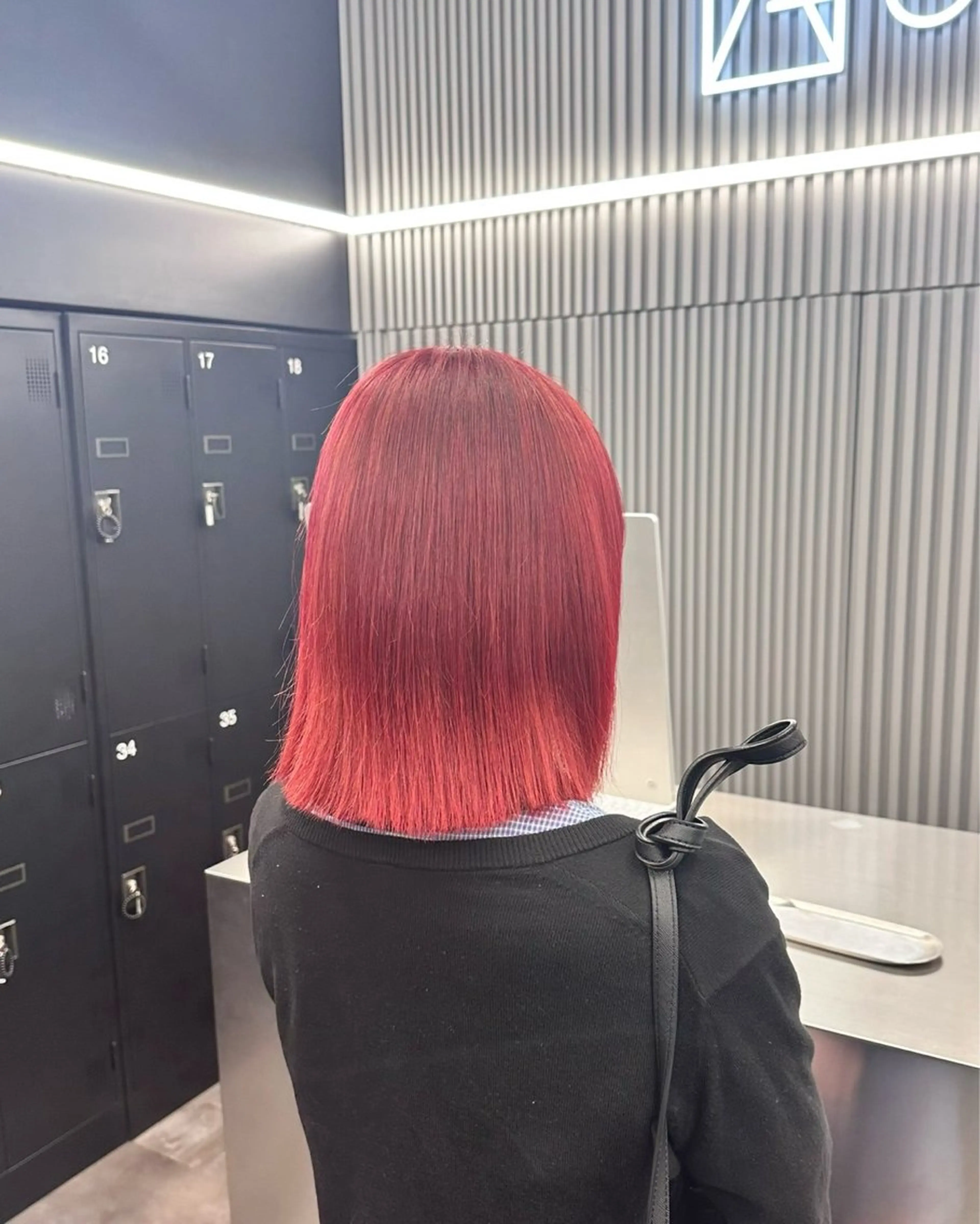 ミディアム カラー レッドカラー ヘアカラー 野﨑 煌のヘアスタイル