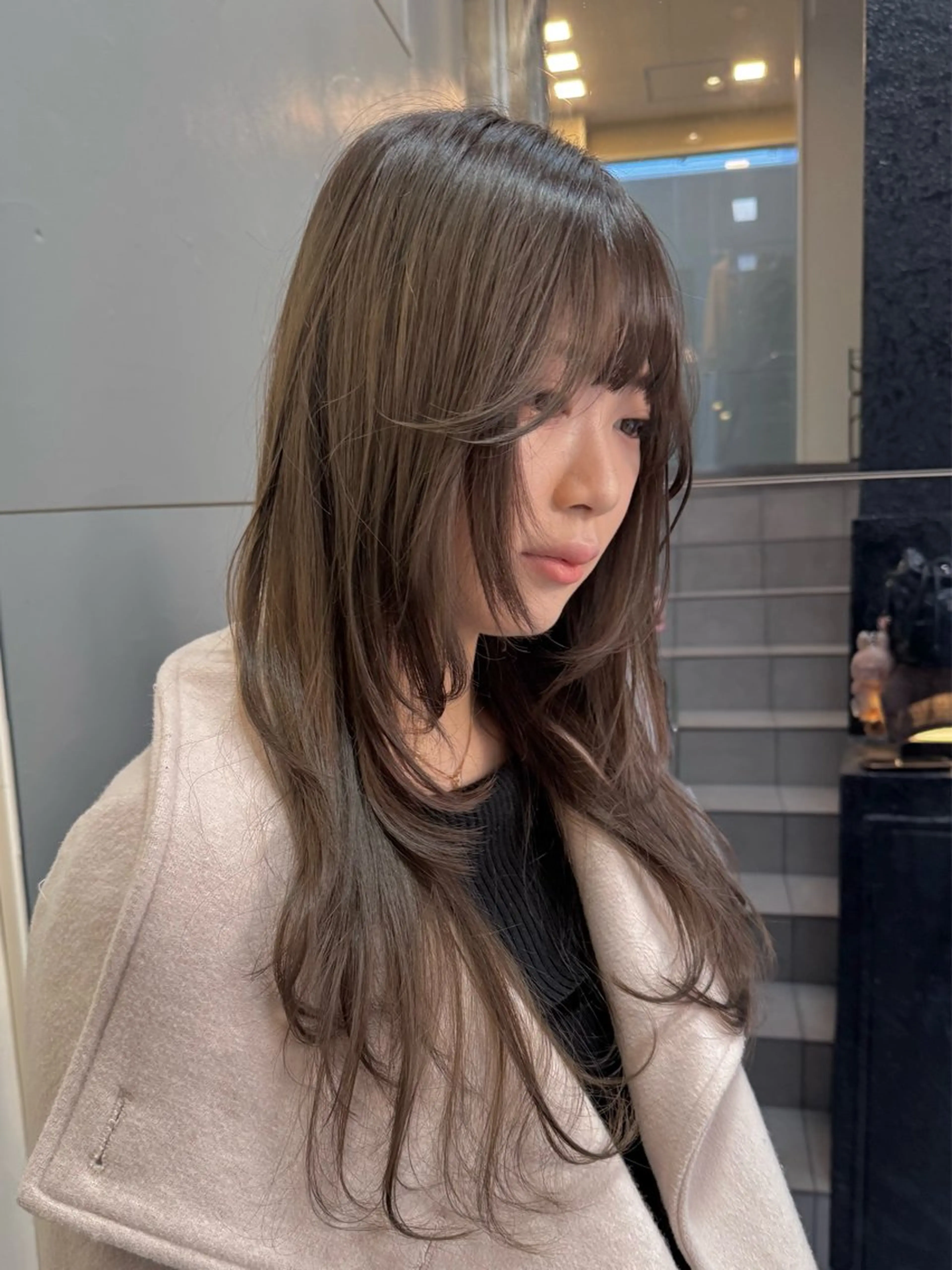 セミロング カラー カット ヘアカラー ブリーチなしWカラー レイヤー/KOHNOのヘアスタイル