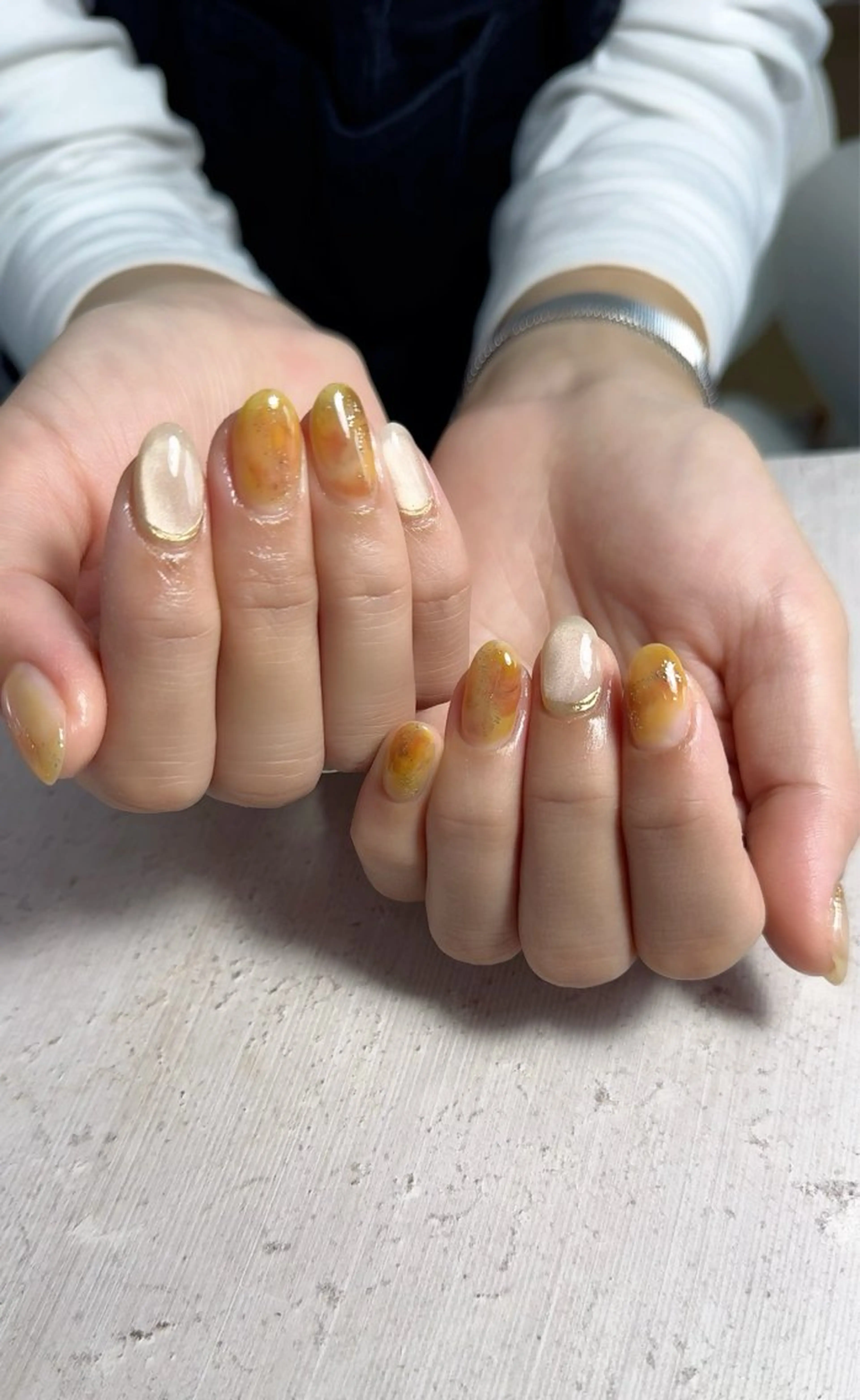 ネイル マグネットネイル ニュアンスネイル ハンドネイル Monica nails/福島のネイルデザイン