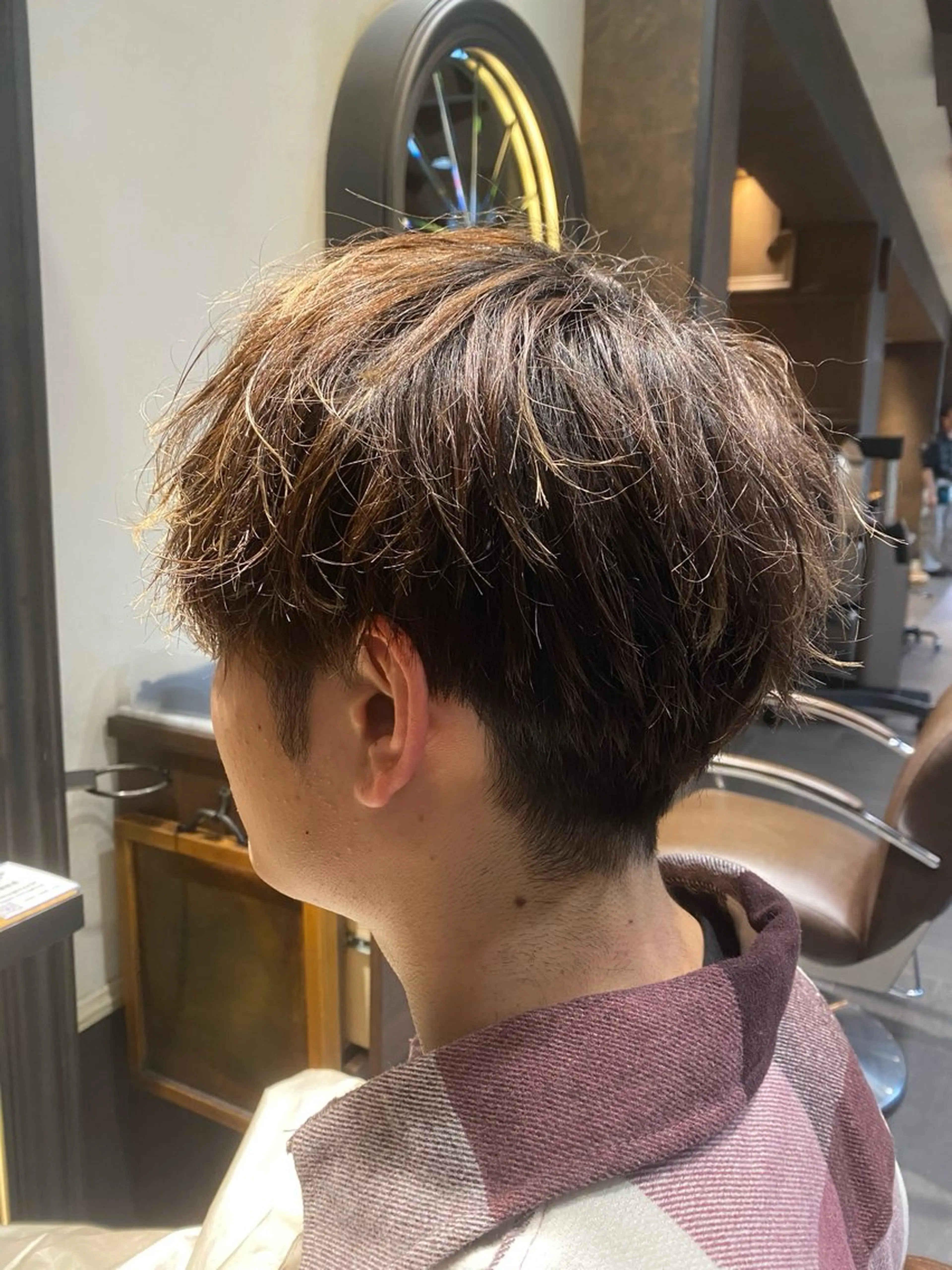 ショート メンズ マッシュ メンズパーマ 韓国ヘア/銀座/艶髪 /MINX/ウチダのヘアスタイル