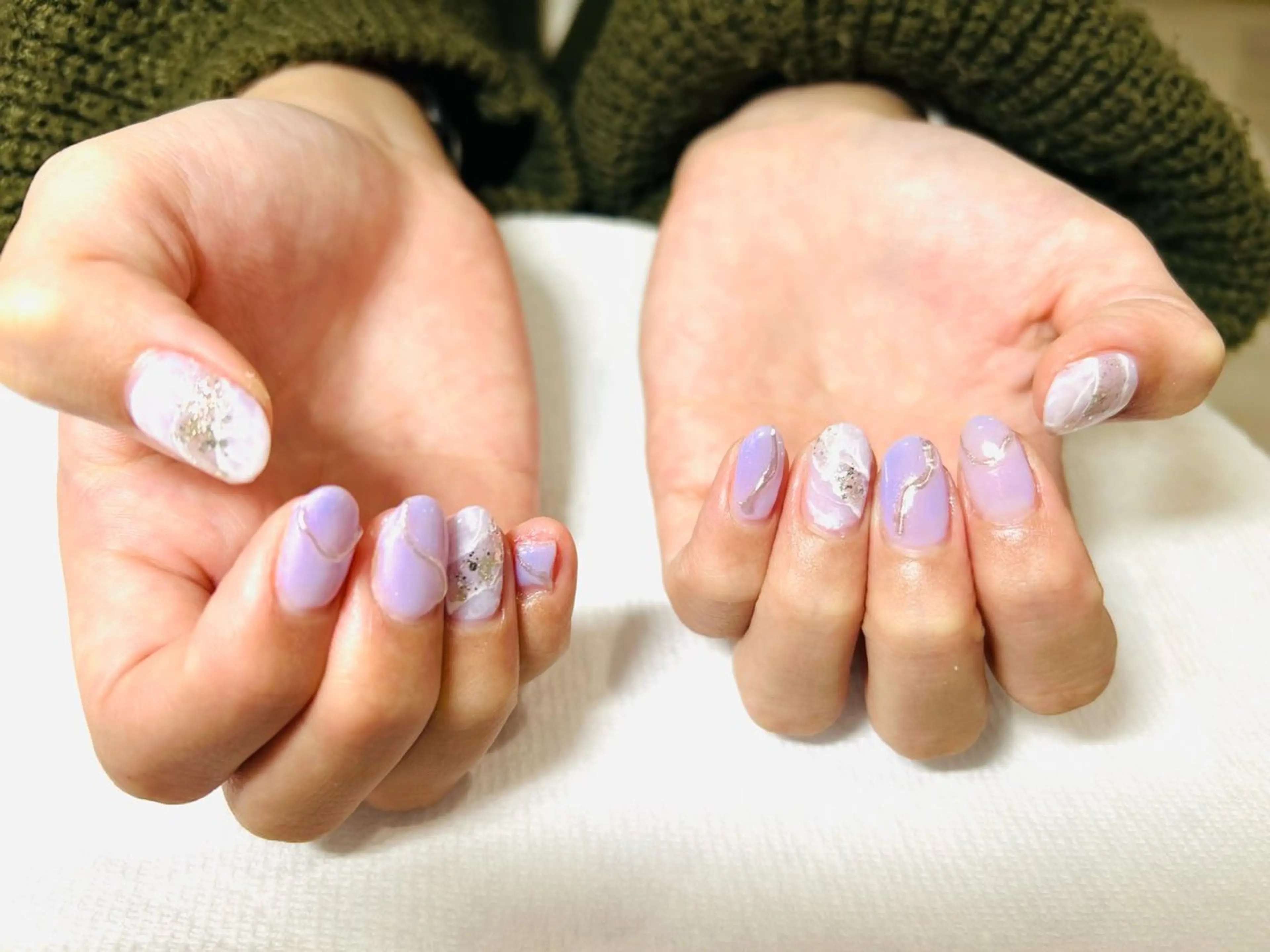 ネイル フラッシュネイル フットネイル フレンチネイル ラメ(グリッター) ラメグラデーション H3(エイチスリー)所属・H3 hitoのネイルデザイン