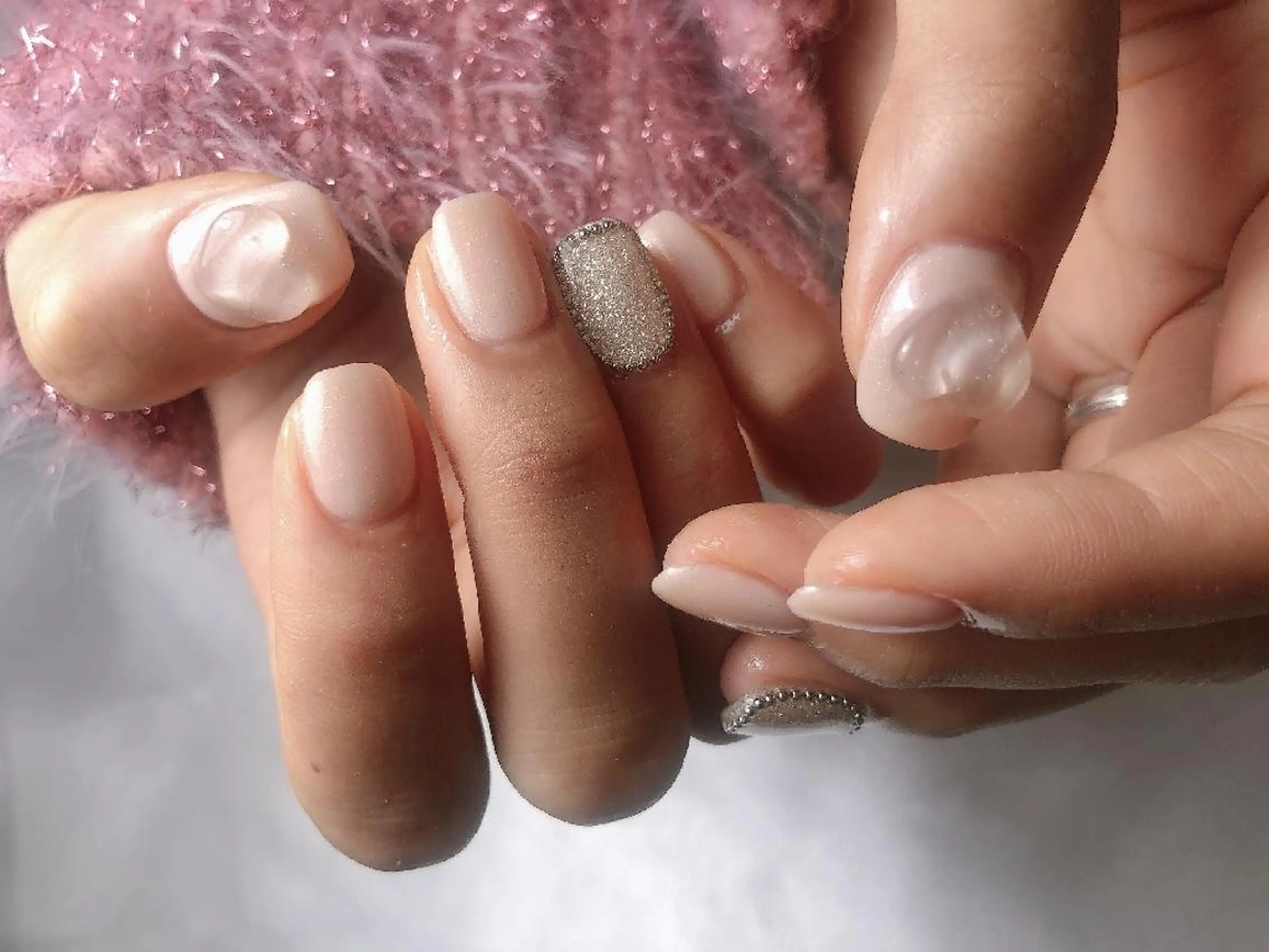 ネイル クリアネイル ジェルネイル ハート 韓国ネイル オフィスネイル GREEM グリームのネイルデザイン