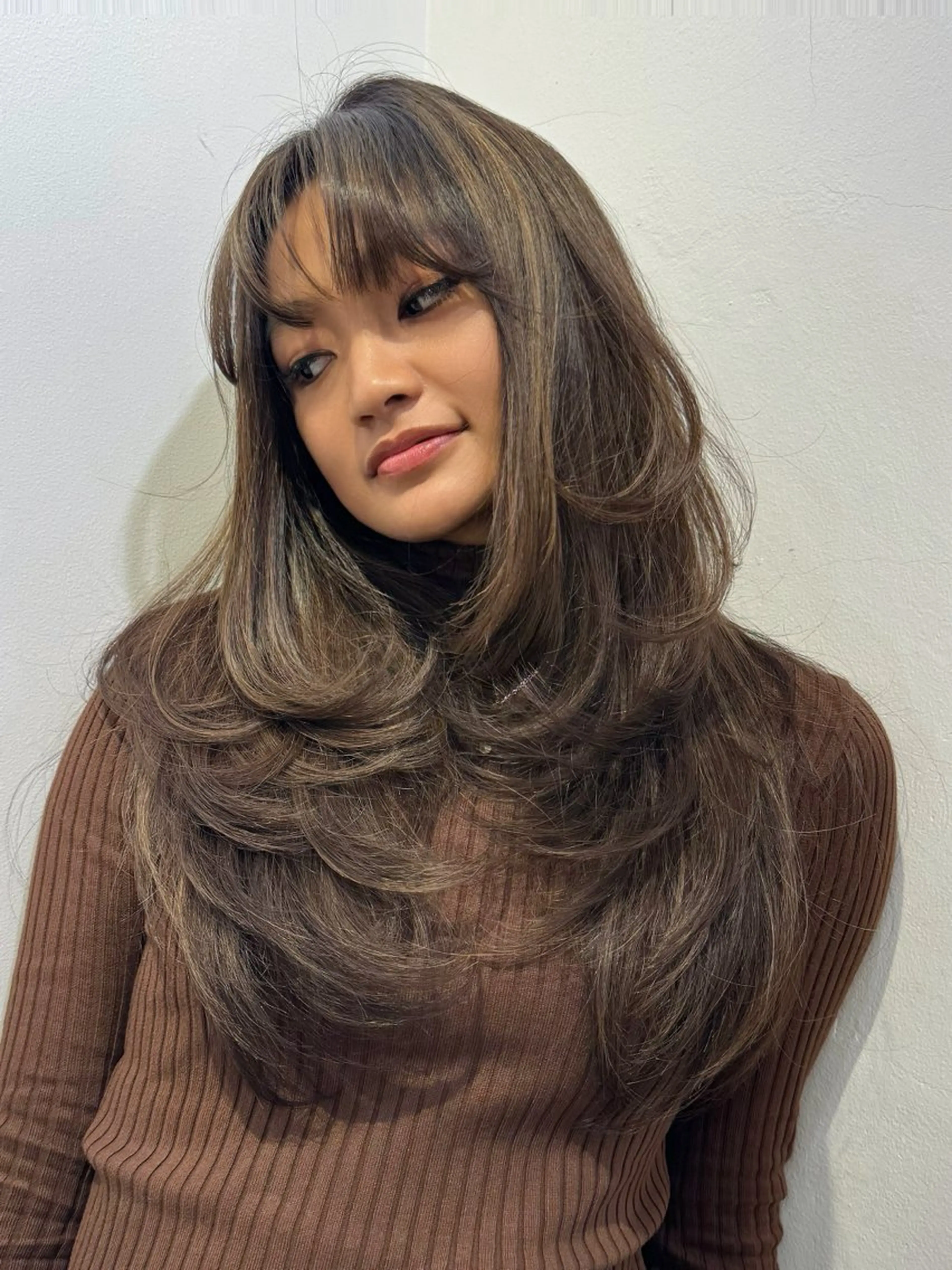 ロング カラー ハイライトカラー ハイライト レイヤーカット ナガミネアリサ/ 学芸大学/海外ヘアのヘアスタイル