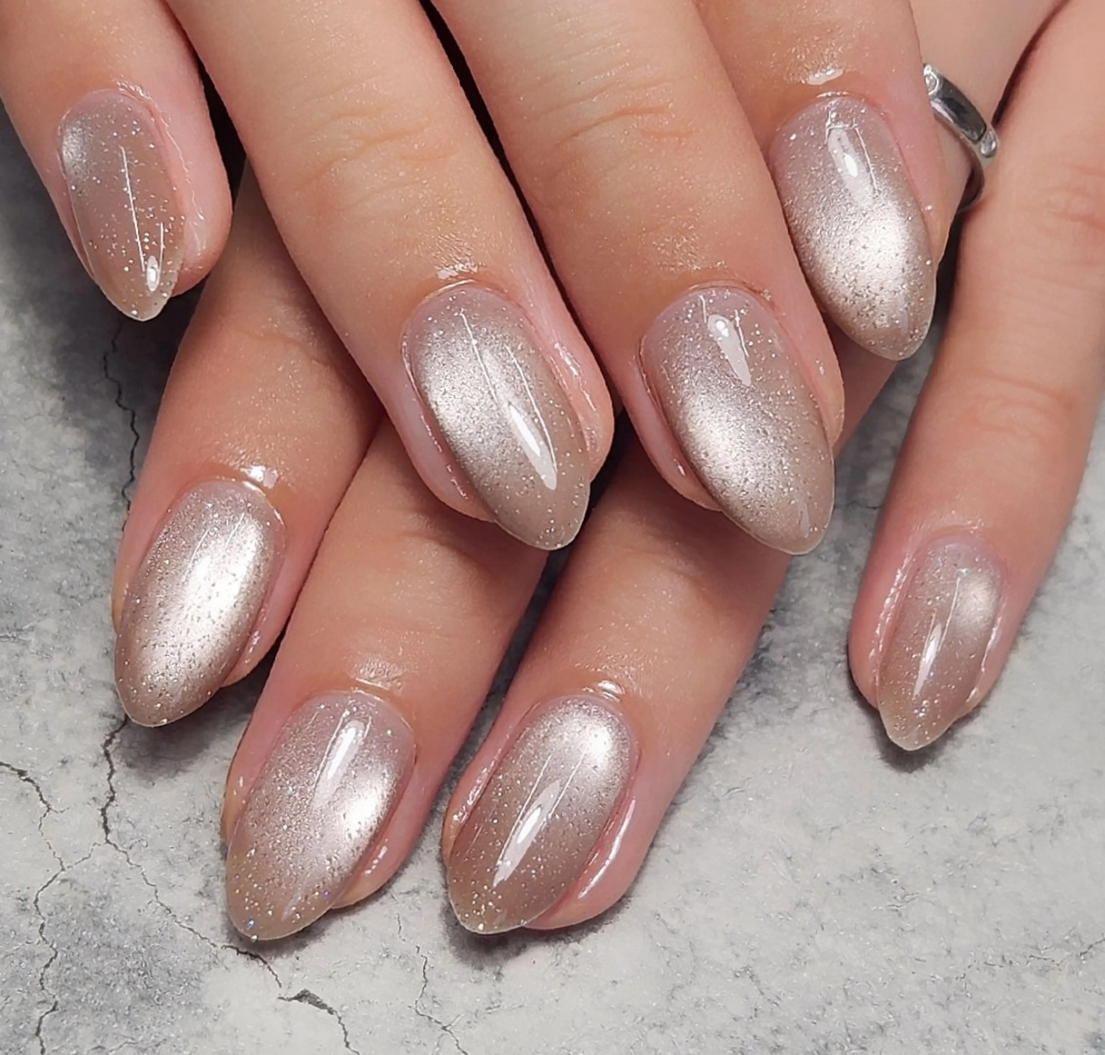 ネイル フラッシュネイル キラキラネイル マグネットネイル ハンドネイル 個人サロン saltnailのネイルデザイン