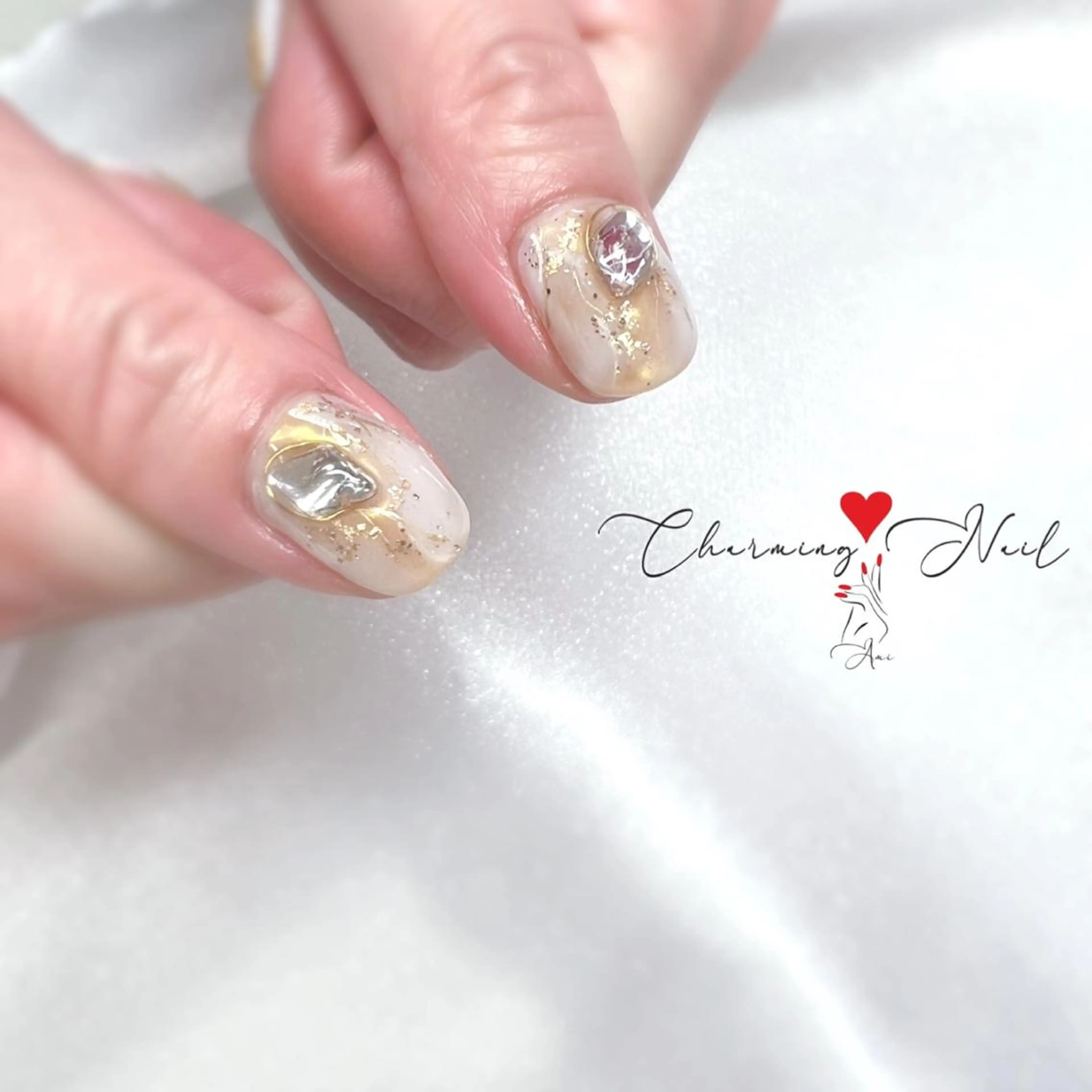 ネイル ジェルネイル 卒業式 キラキラネイル ミラーネイル ニュアンスネイル Charming❤️Nail所属・Nailist Amiのその他イメージ