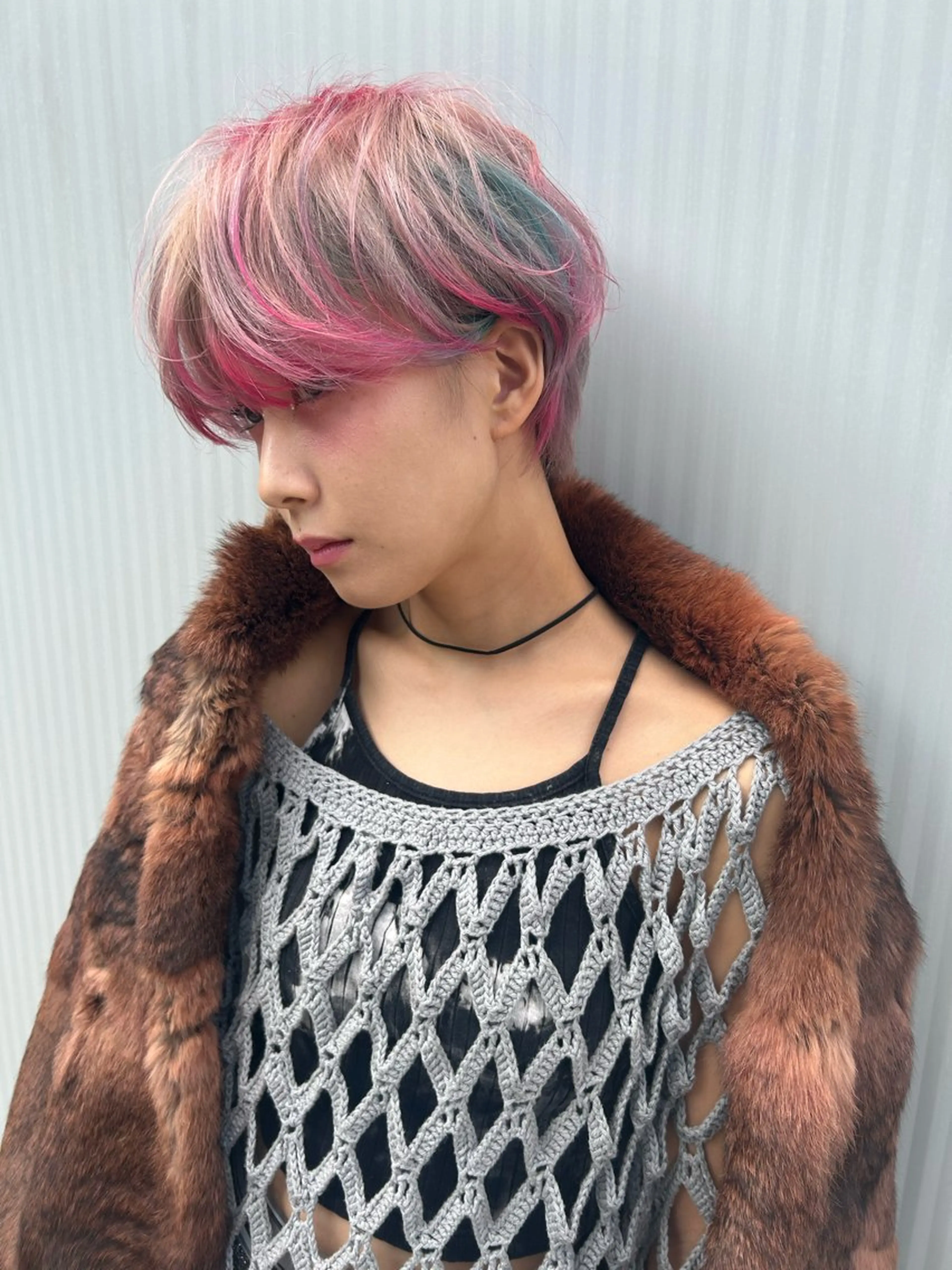 ショート カラー デザインカラー カット ヘアカラー トリートメント ショート/ボブ/ 心斎橋/宮脇美奈のヘアスタイル