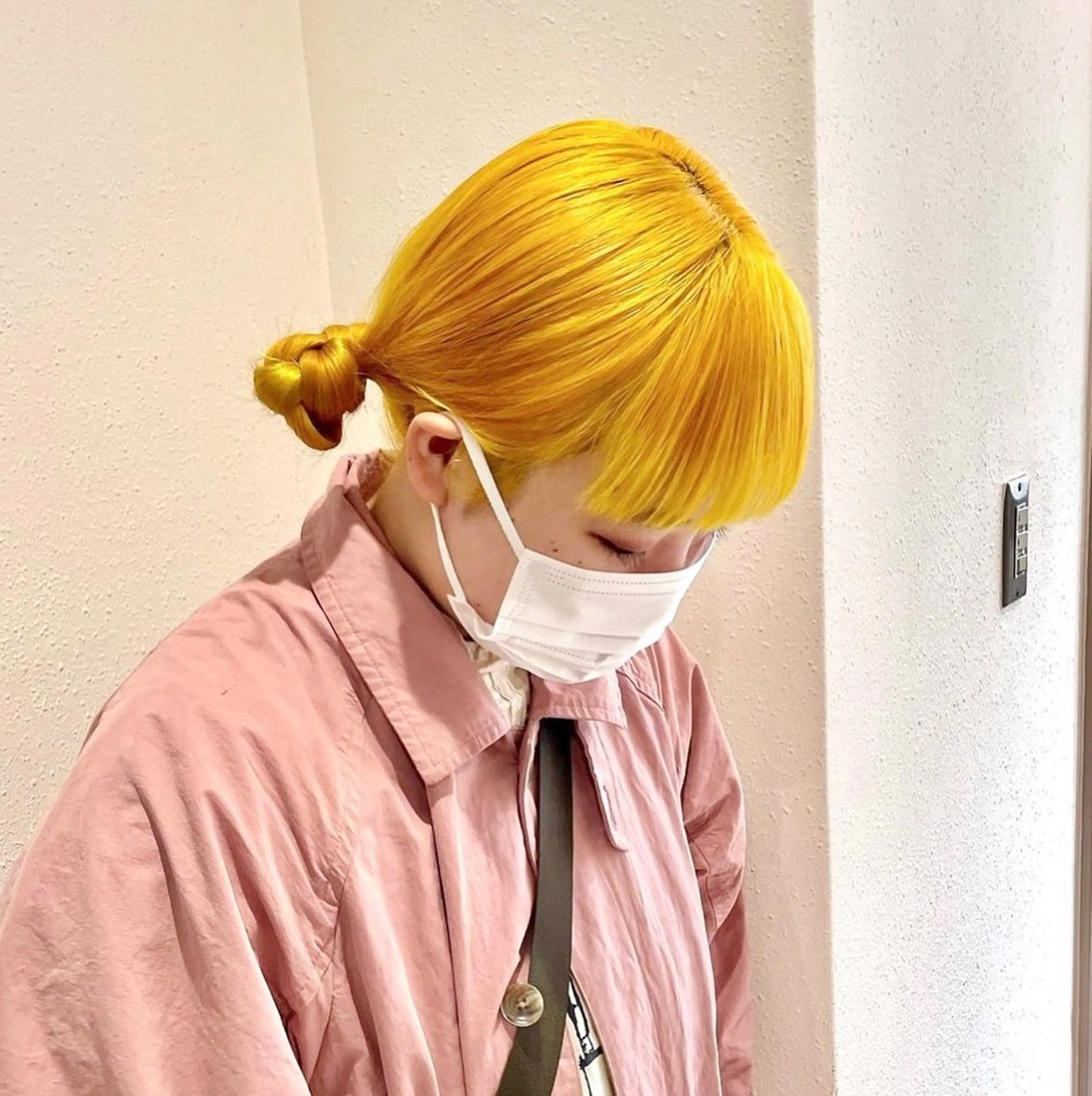 ミディアム カット ヘアカラー トリートメント L STUDIO所属・ハイトーン/ブリーチ 🧁soraのヘアスタイル