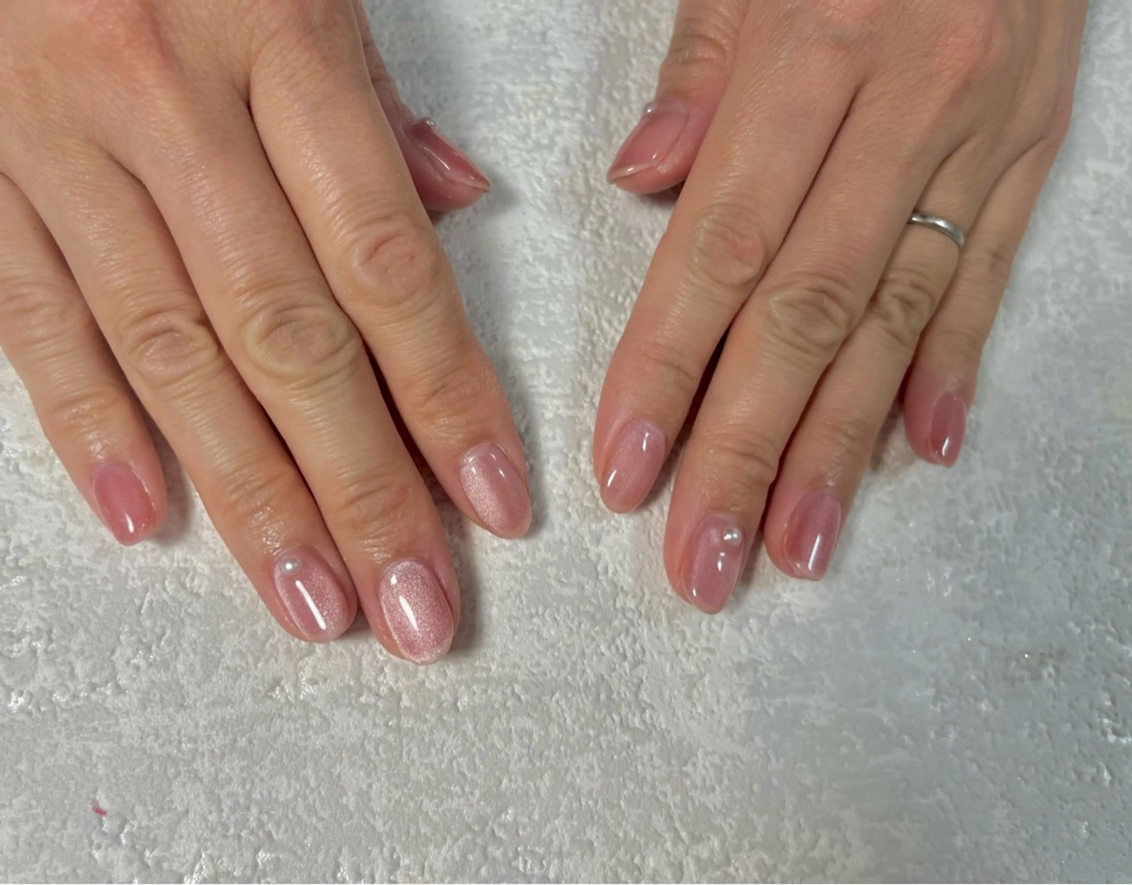 ネイル オーロラネイル フットネイル フレンチネイル ジェルネイル 韓国ネイル ハンドネイル kiki nail たまプラーザのネイルデザイン