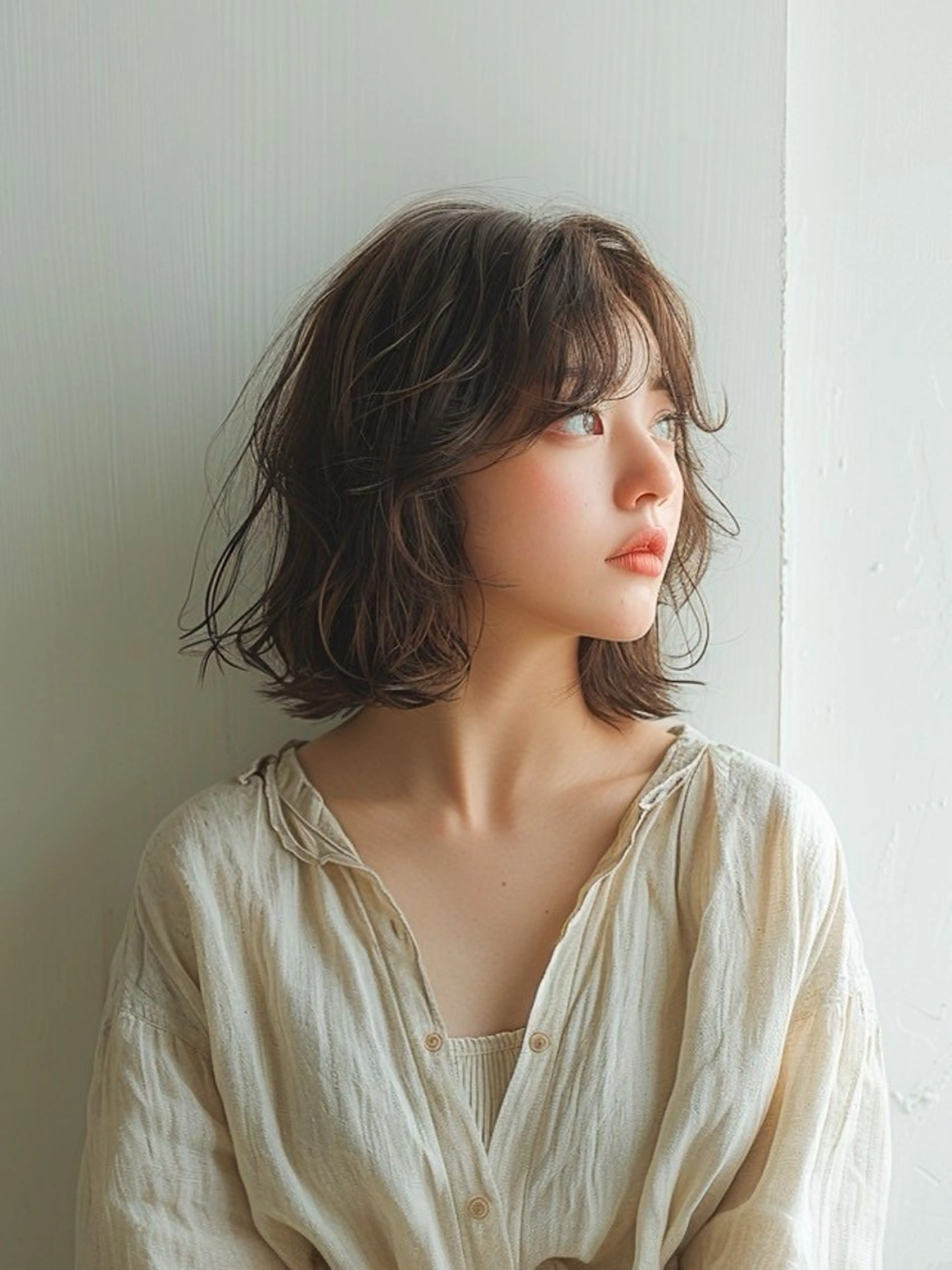 ミディアム カット ヘアカラー トリートメント eMii. 鎌倉のヘアスタイル