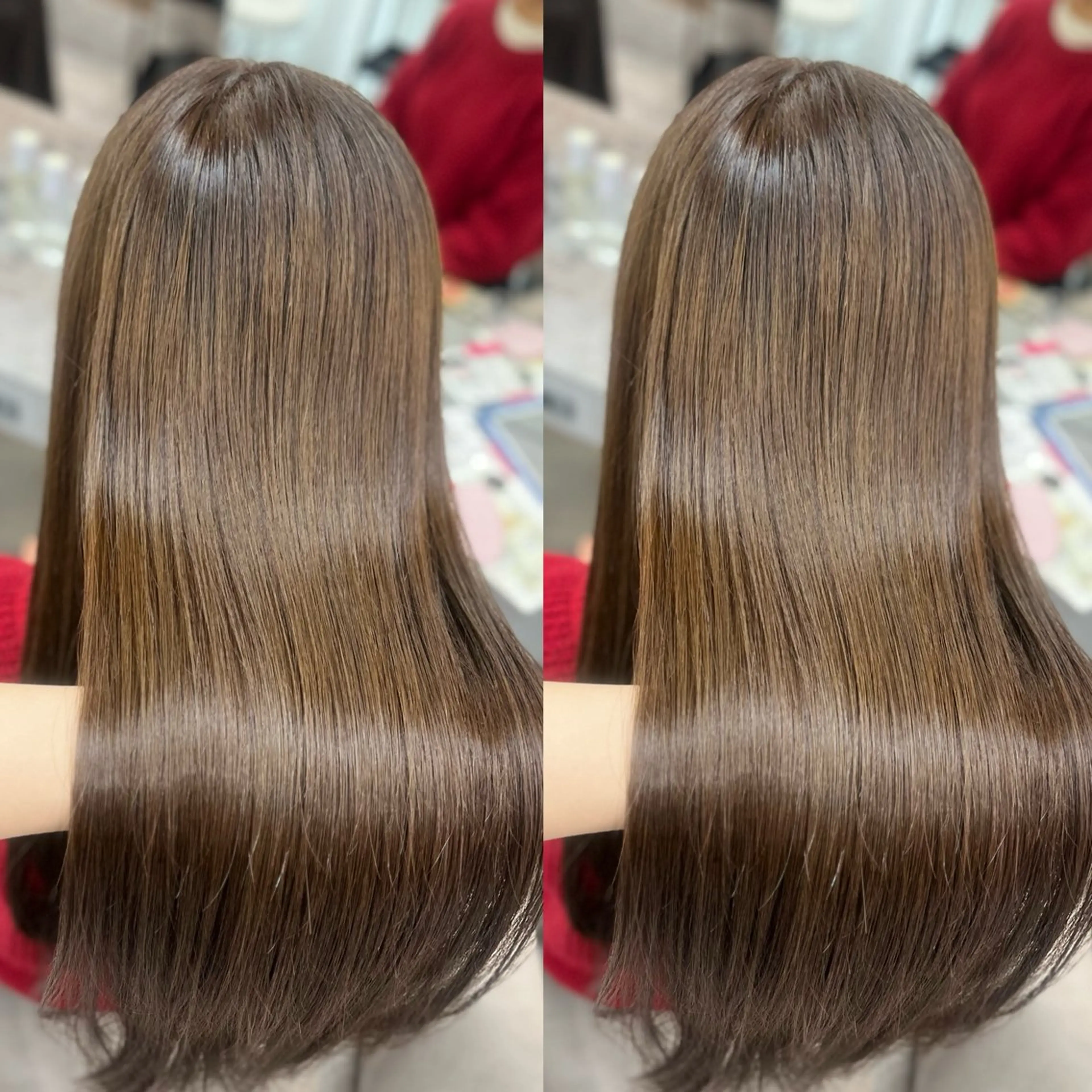 ロング カラー ベージュカラー 透明感カラー オリーブベージュ ヘアカラー mimi☪️ 艶髪髪質改善/メンズのヘアスタイル