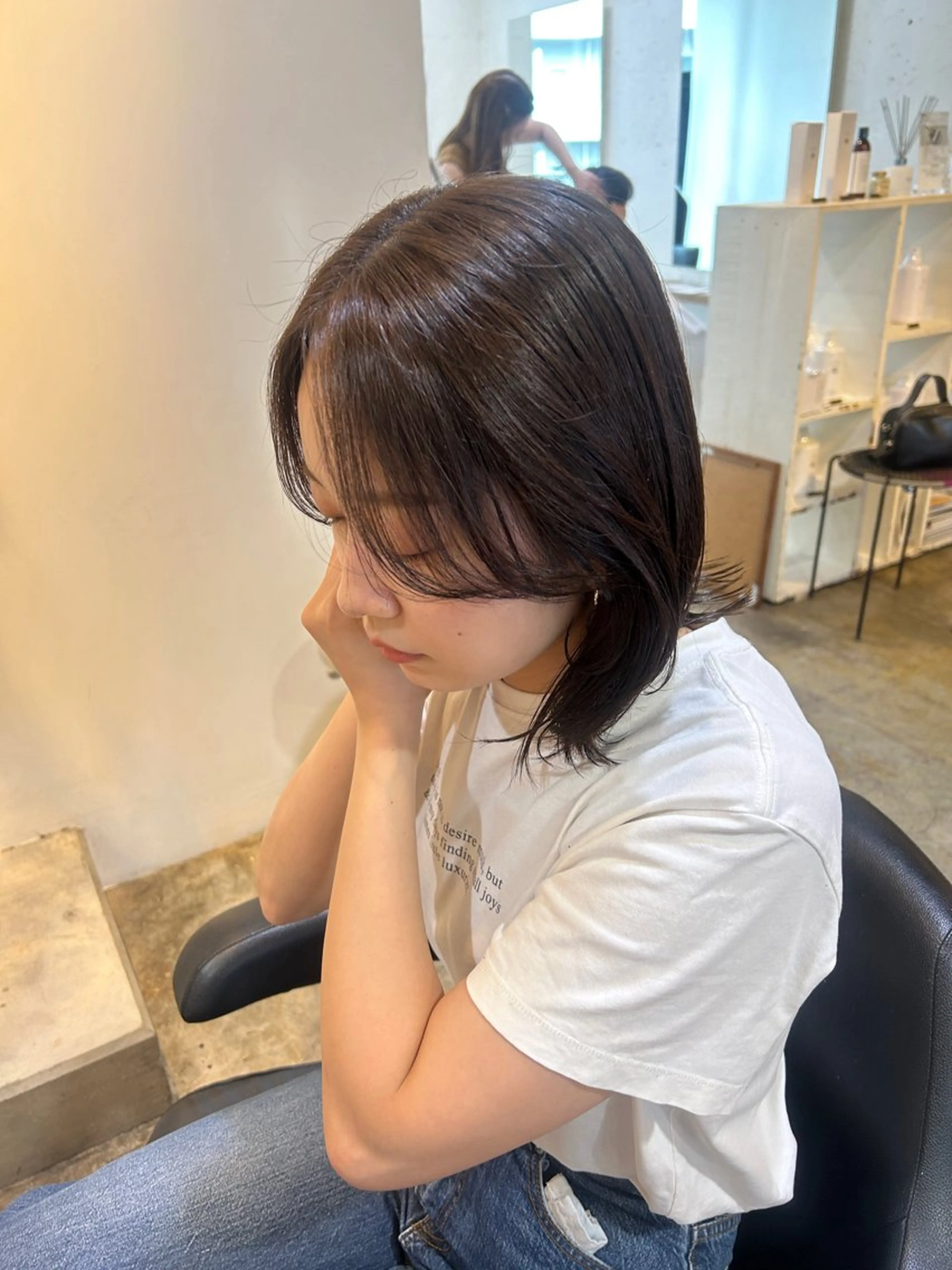 ミディアム カラー カット ヘアカラー ナチュラル大人っぽい スタイル MAORIのヘアスタイル