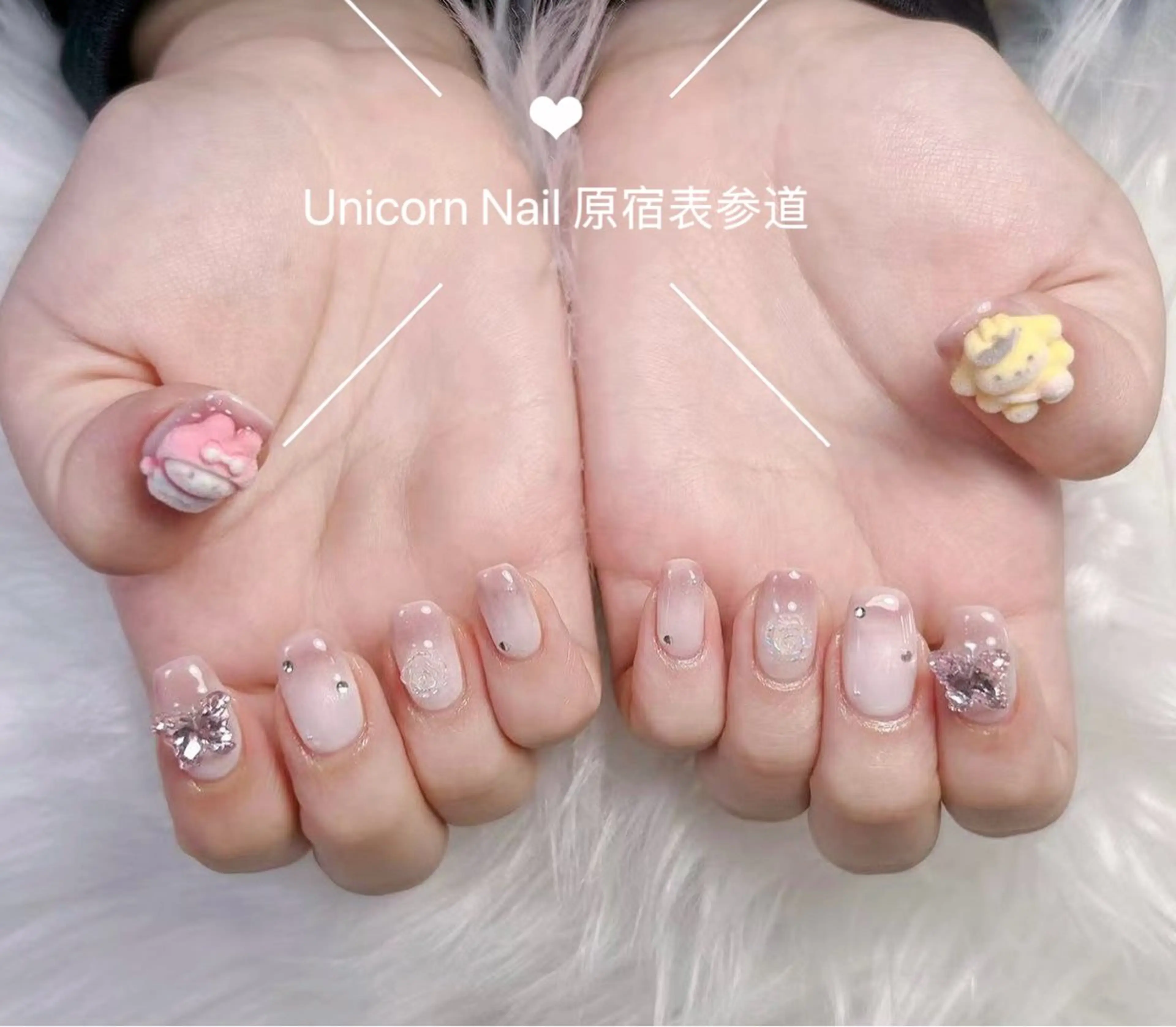 ネイル 持ち込み ハンドネイル Unicorn Nail原宿表参道のネイルデザイン