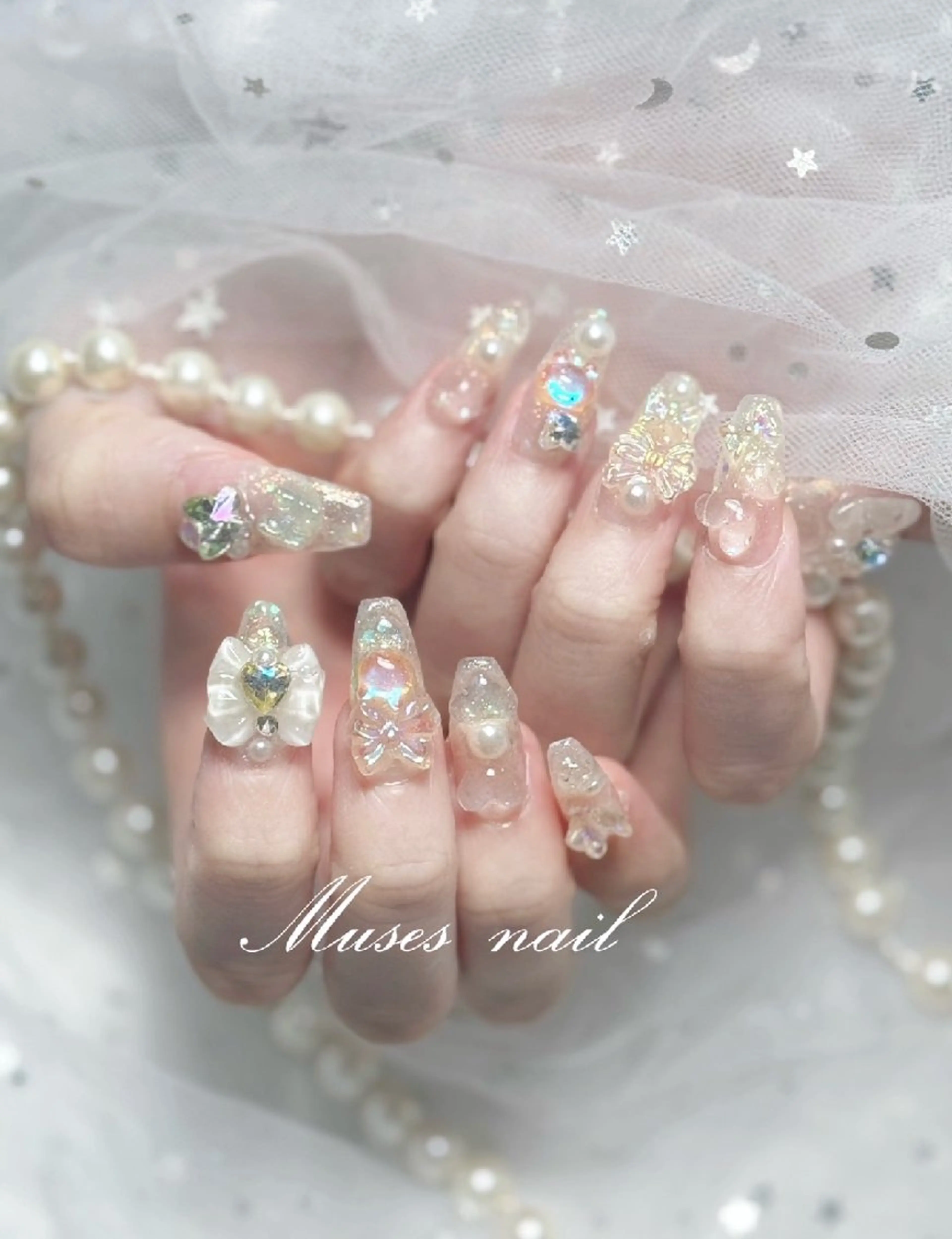 【チップ】【新規オフ無料】チップ長さ出し＋シリコンパーツ付け放題✨🐱🎀の写真