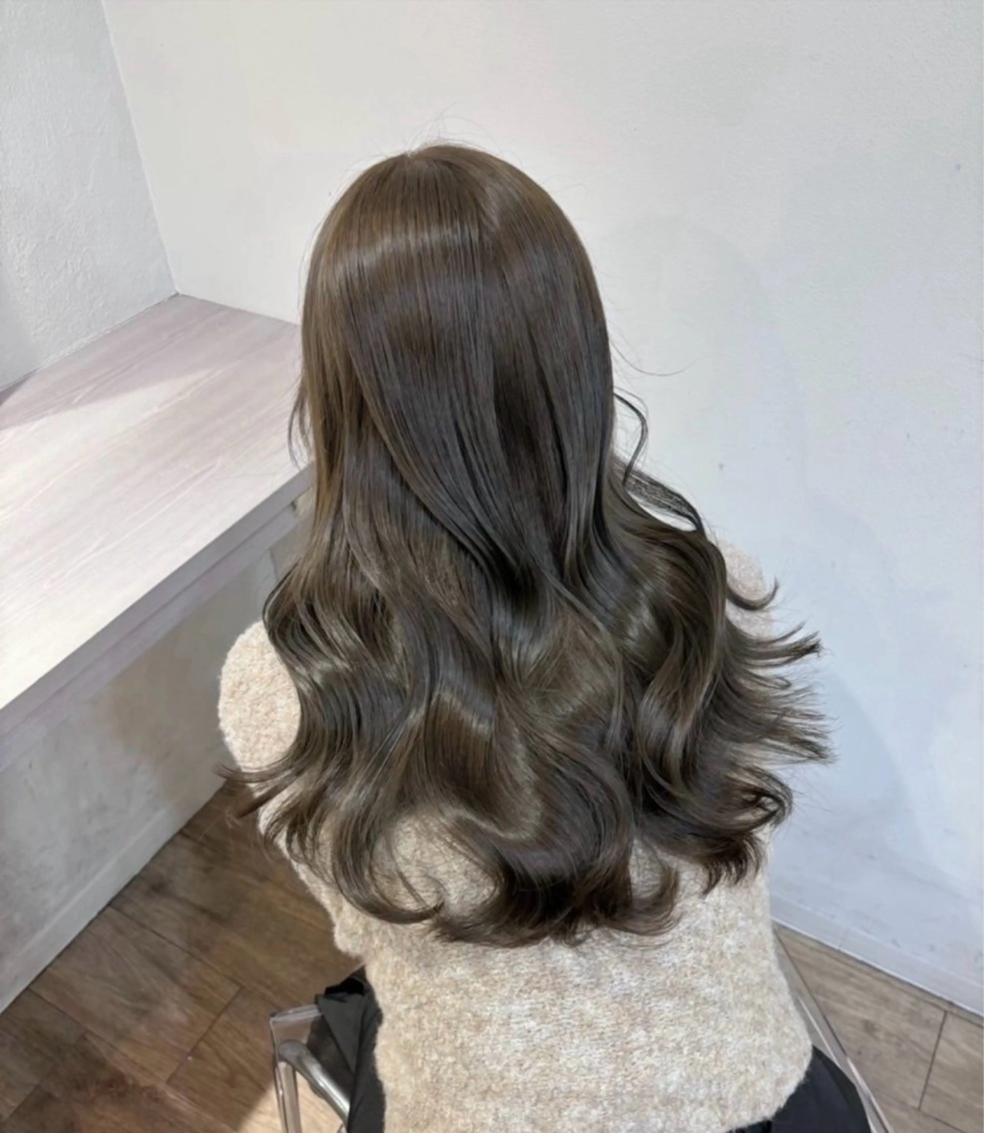 ロング ボブ 顔まわりレイヤー 顔周りカット 髪質改善 韓国風ヘア 松井 にこのヘアスタイル