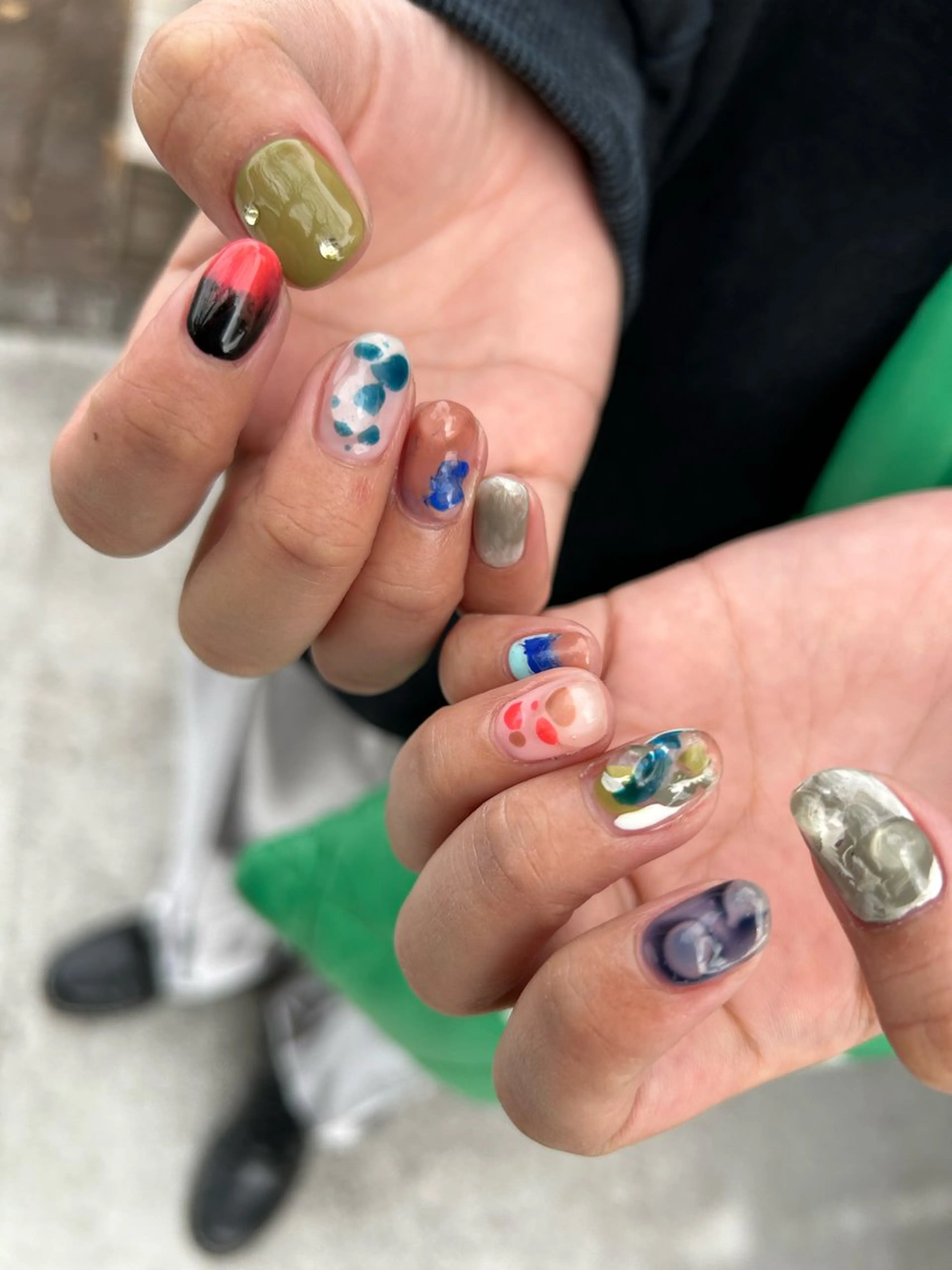 パーツは少しフルデザインにして頂戴🌈👽【初回他店オフ代無料🍀アート多めでパーツ少なめデザインコースになります】の写真