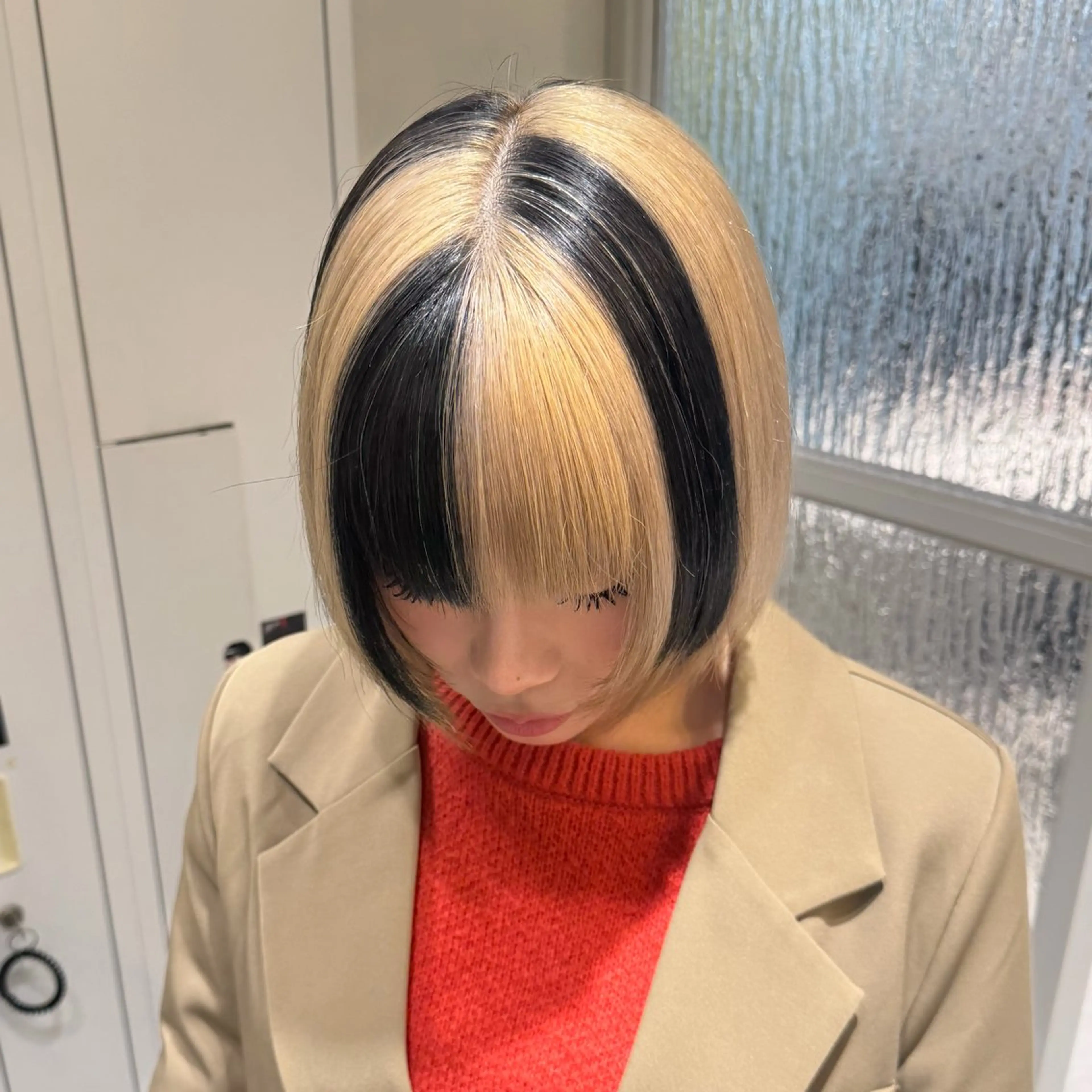 ショート ヘアカラー 💖ブリーチ/暖色 𝐘𝐮𝐢💖のヘアスタイル