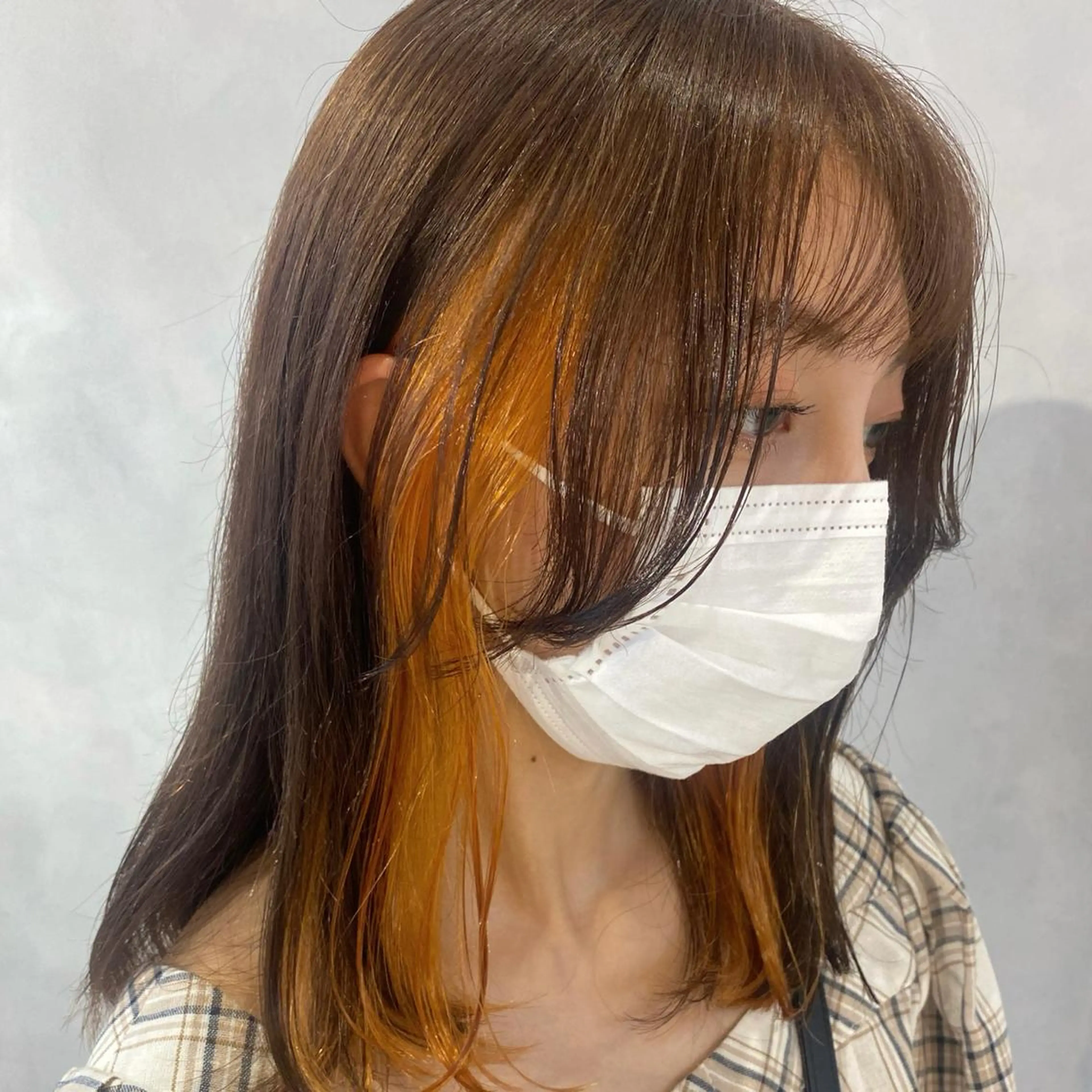 ミディアム カラー ヘアカラー トリートメント デザインカラー/パー マ🦖外岡咲希🦖のヘアスタイル