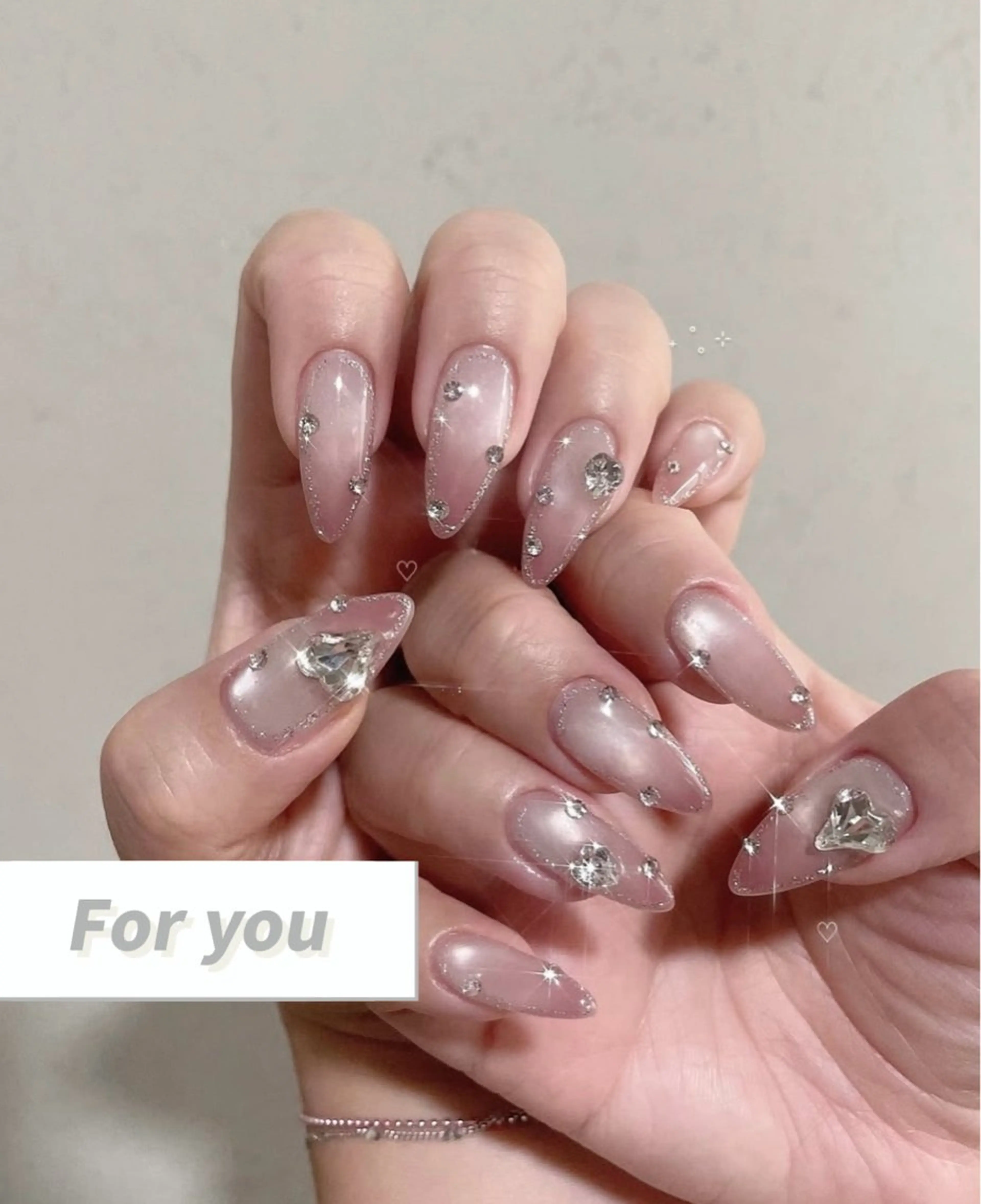 ネイル アートネイル べっ甲ネイル チークネイル 長さ出し フラッシュネイル ハンドネイル ハンドケア For you. Nail Salonのネイルデザイン