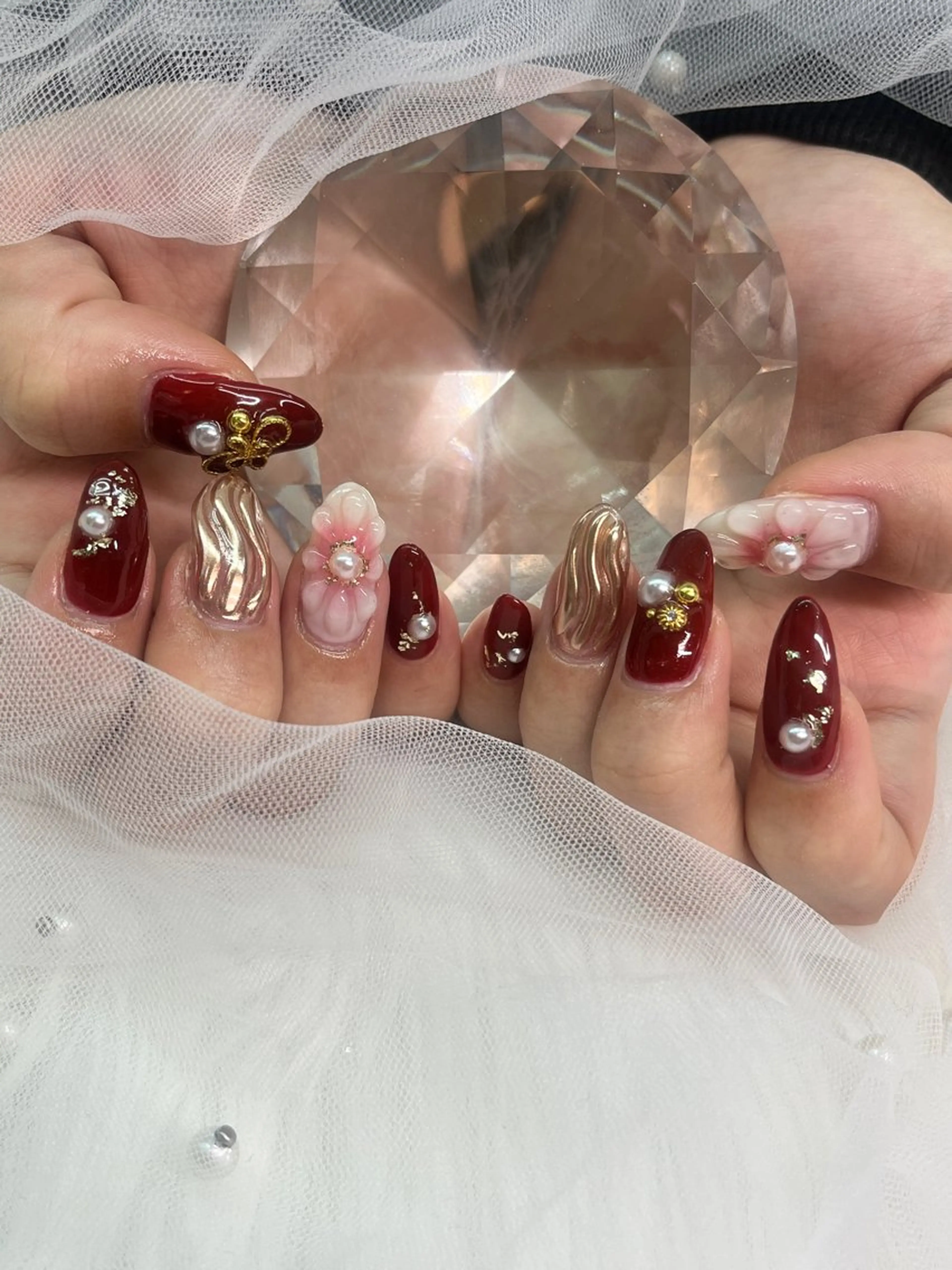 ネイル 成人式 ハンドネイル Partie所属・Partie （パルティ）のネイルデザイン