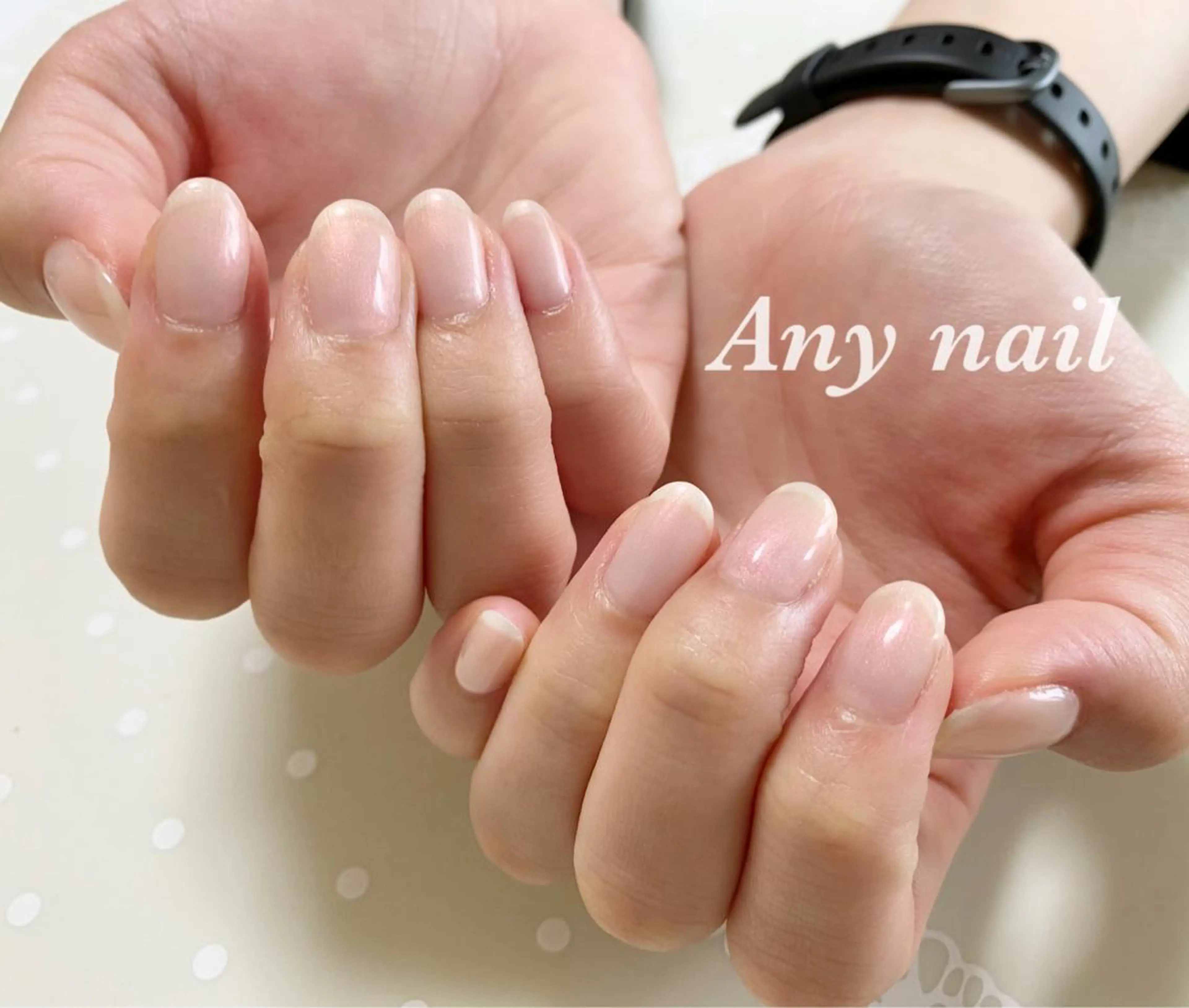 ネイル ブルー オフィスネイル ワンカラーネイル ハンドネイル 岩澤 恵子のネイルデザイン