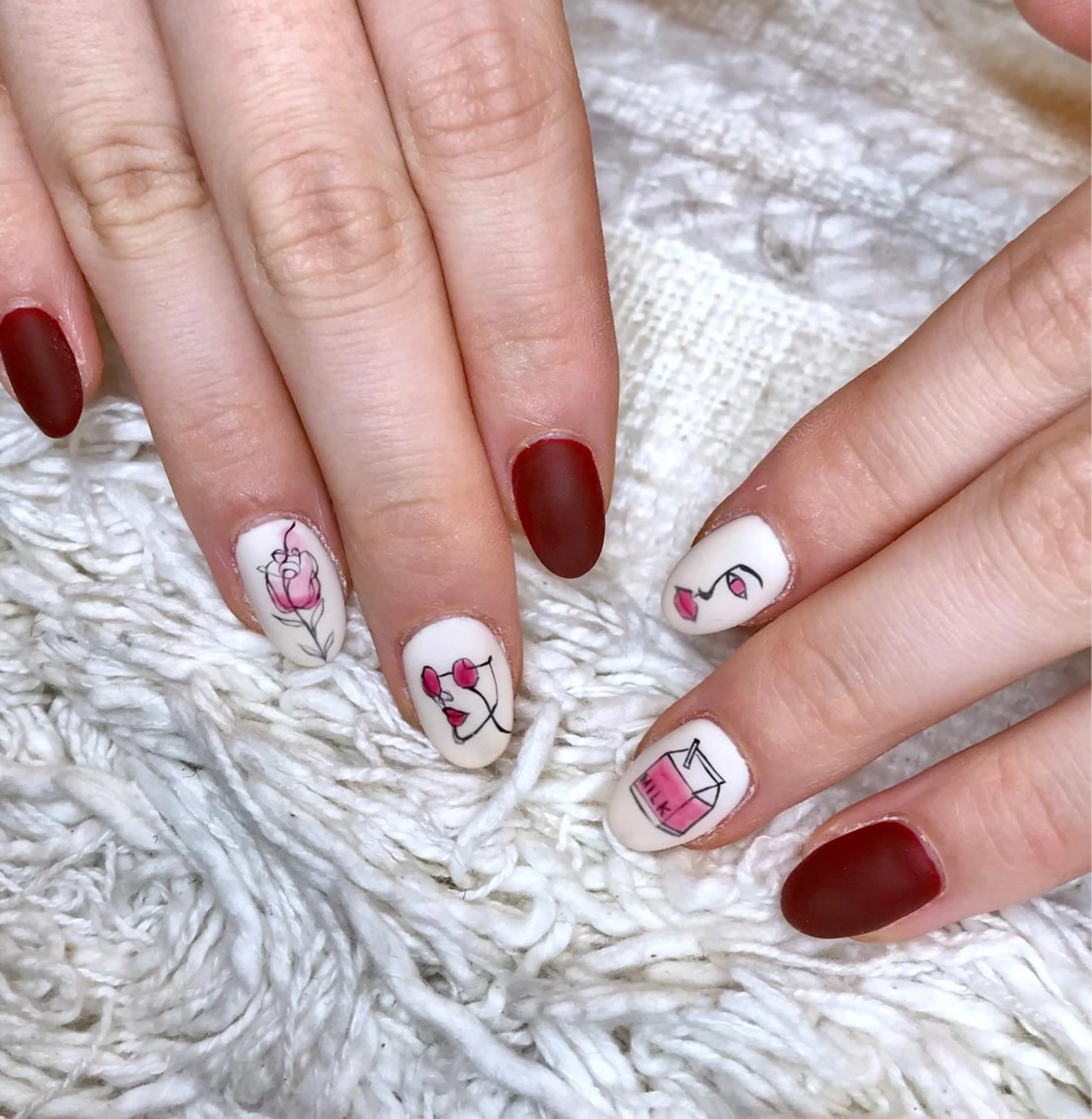 ショート カラー パーマ ヘアアレンジ キッズ ネイル マツエク・マツパ マットネイル ハンドネイル ハンドケア nail&eye Aoのマツエク・マツパデザイン