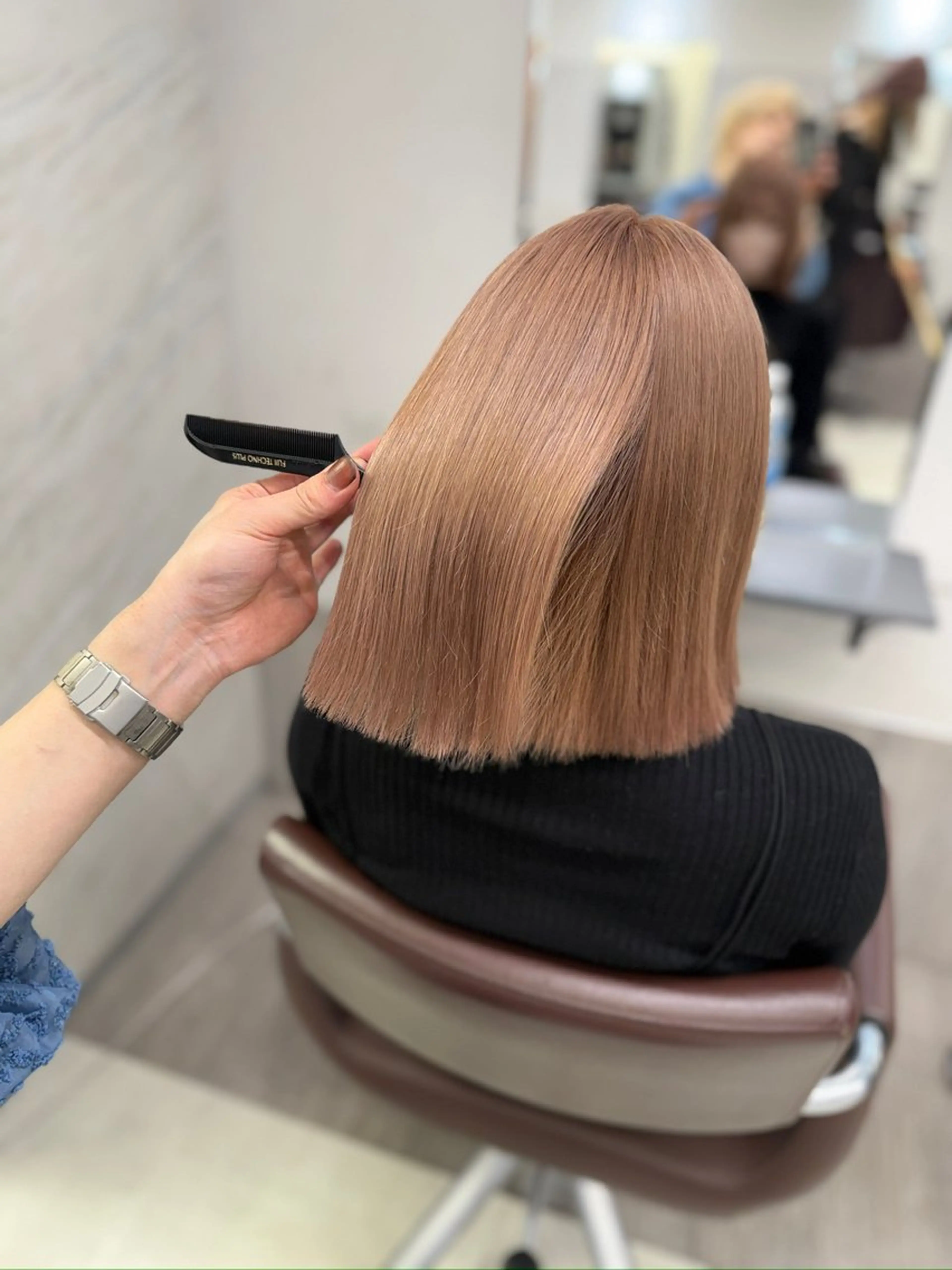 セミロング カラー ヘアカラー トリートメント 天神大名/淡色カラー かずゆき/ハイトーンのヘアスタイル