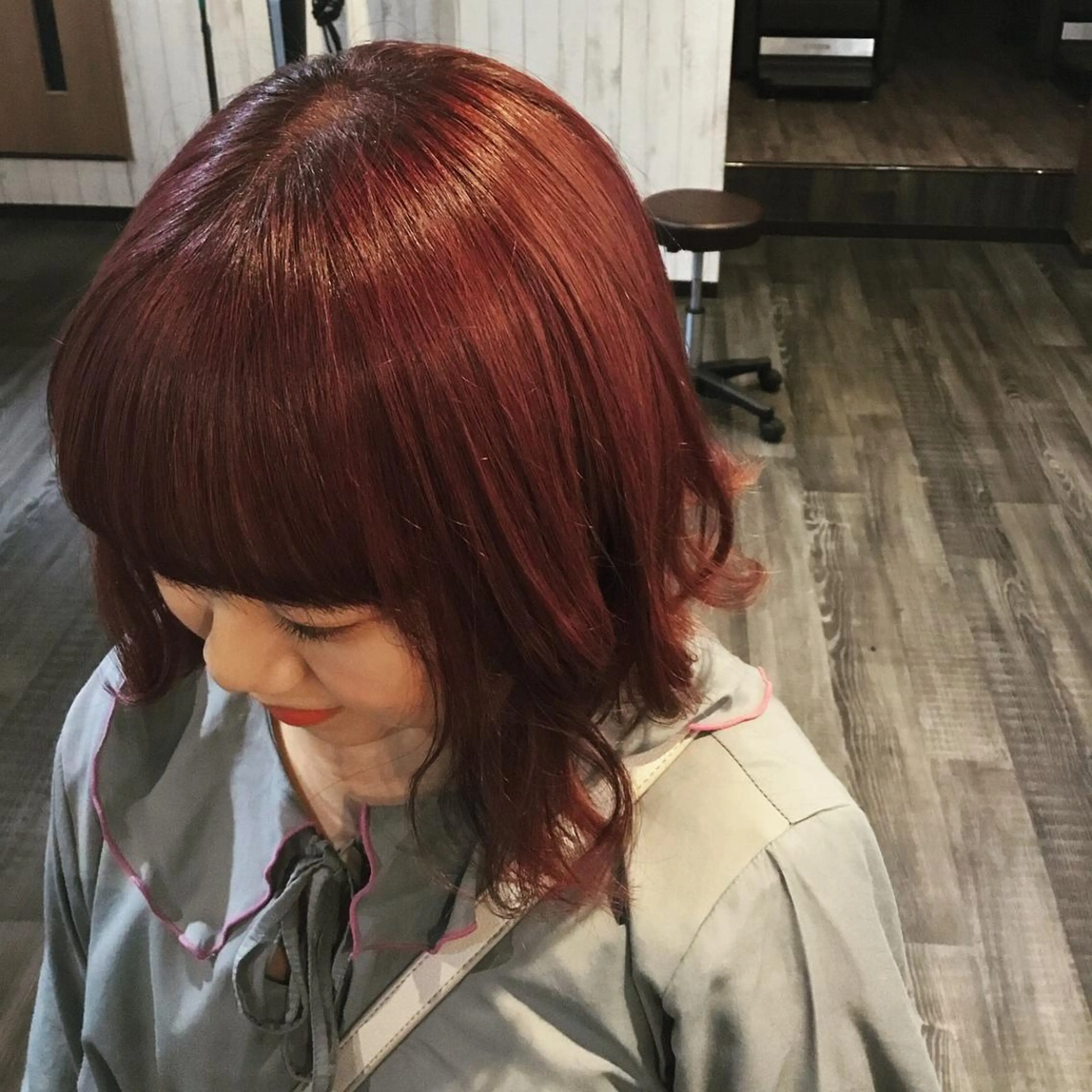 ミディアム カラー パーマ 金崎 新吾のヘアスタイル