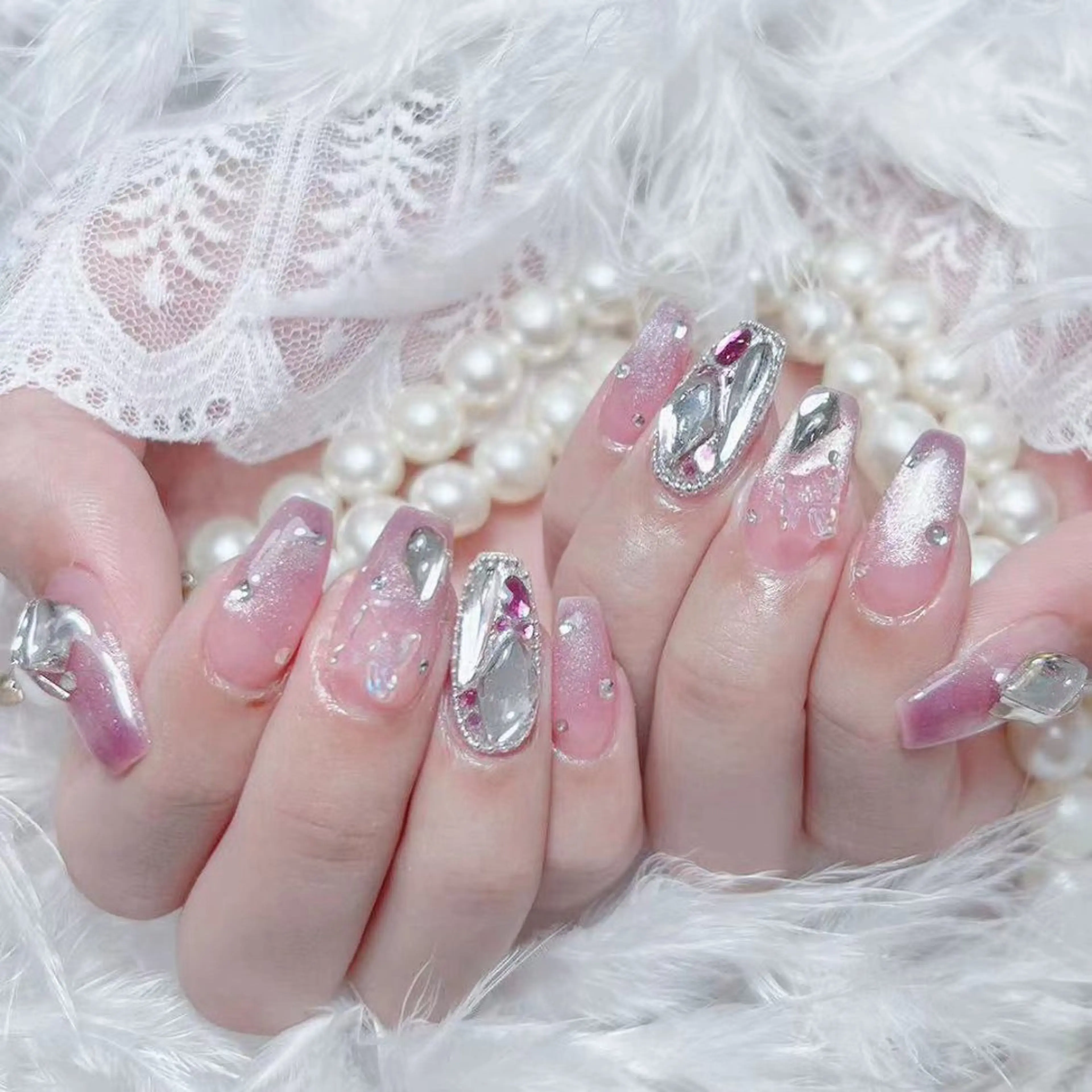 ネイル ハンドネイル DIAMOND Nail🍒のネイルデザイン
