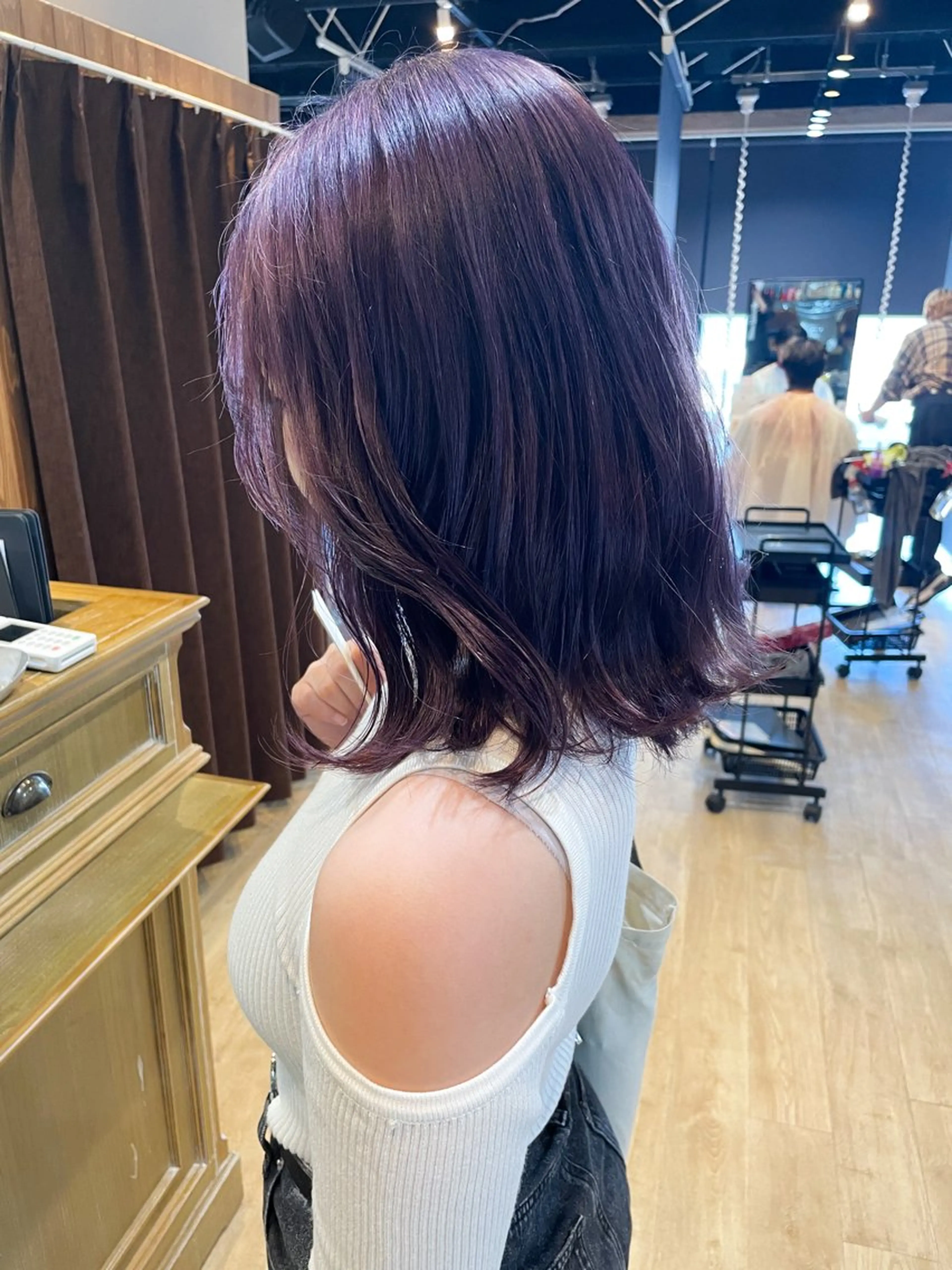 ミディアム カラー ラベンダーカラー ヘアカラー トリートメント 髪質改善/ブリーチ 田代 龍我のヘアスタイル