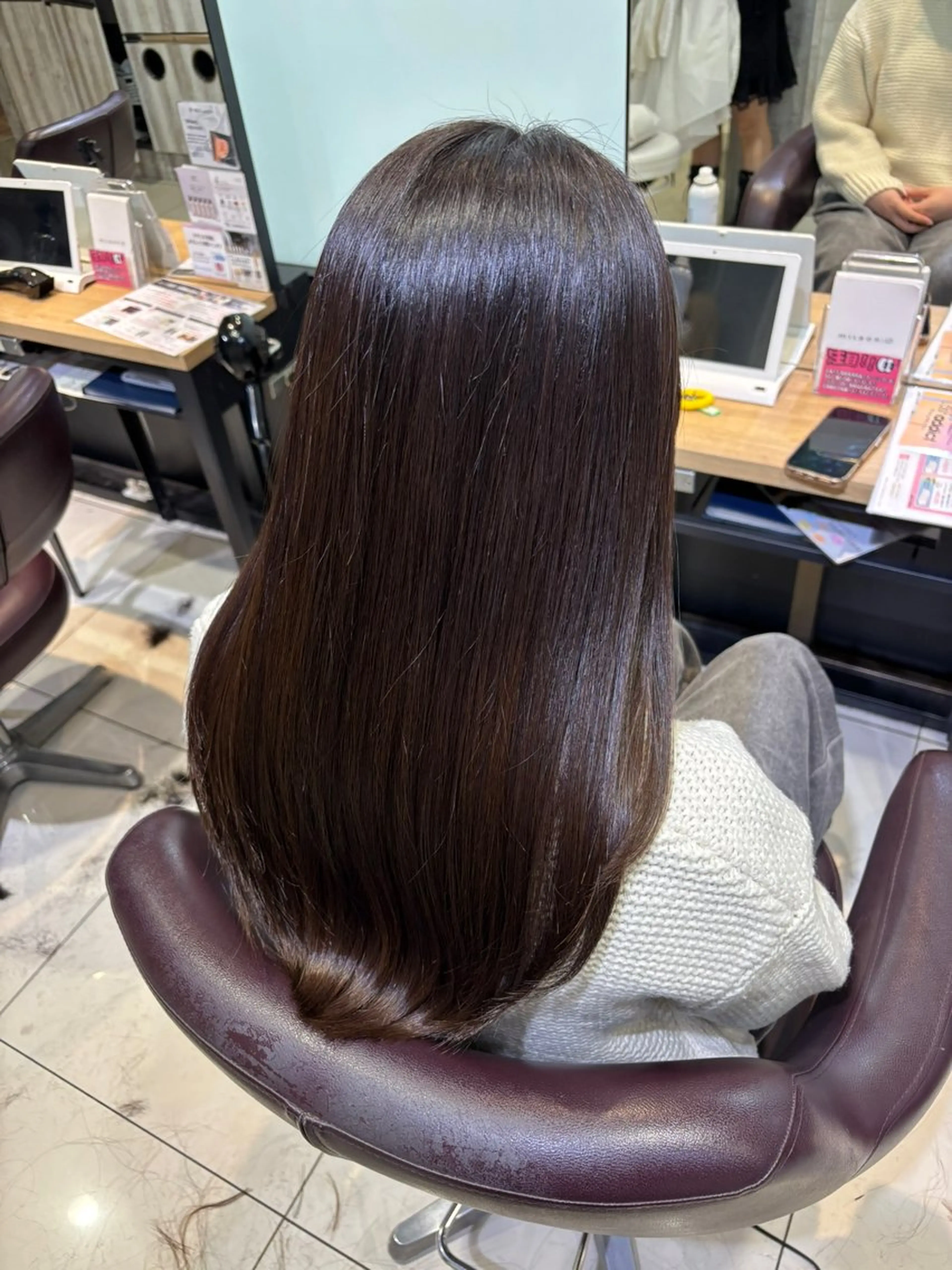 ロング カット 髪質改善韓国レイヤー /艶カラー/miyuのヘアスタイル
