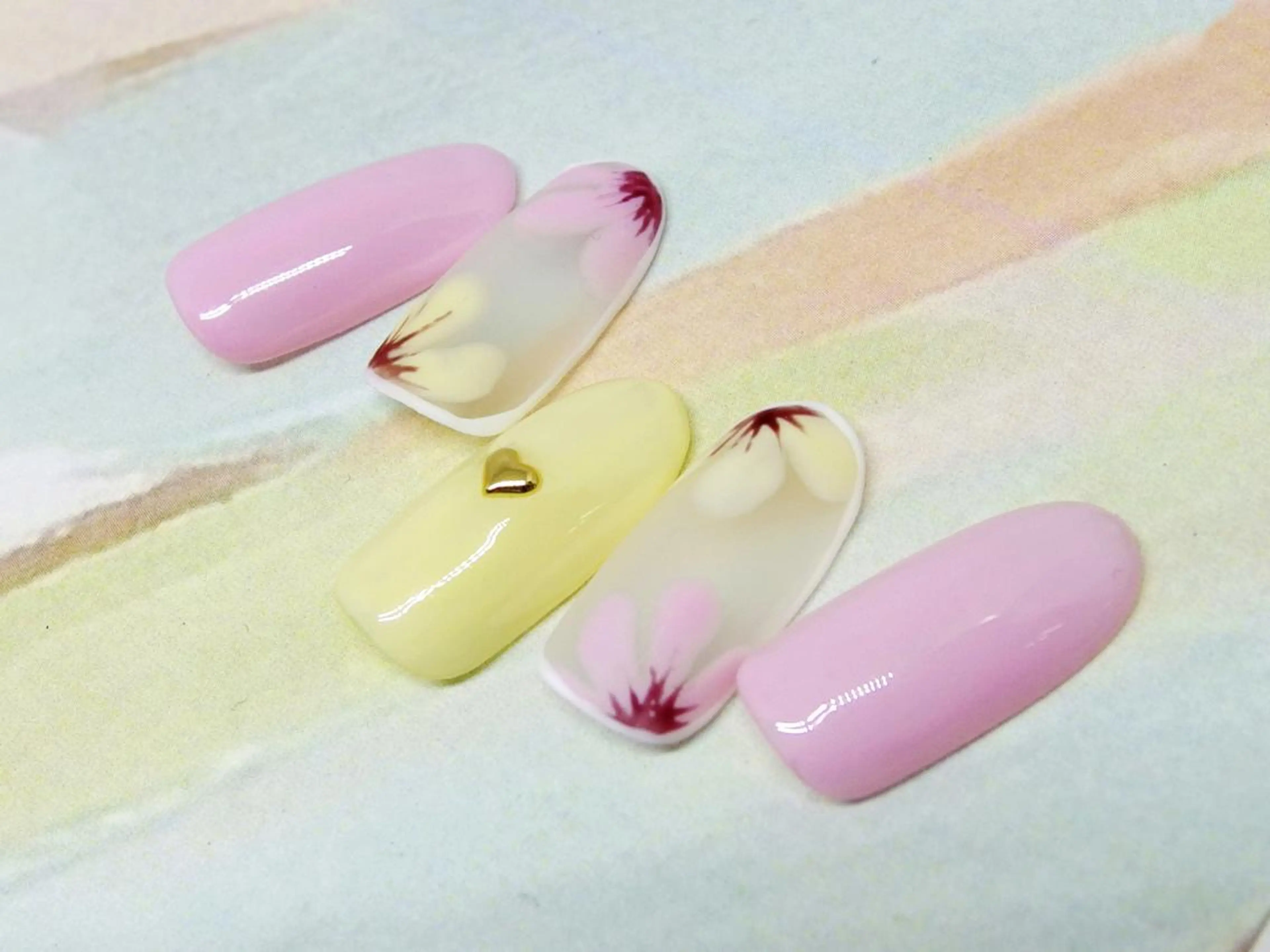 ネイル アートネイル フラワーネイル 春ネイル ハンドネイル ティーエヌ 金山駅東口店のネイルデザイン