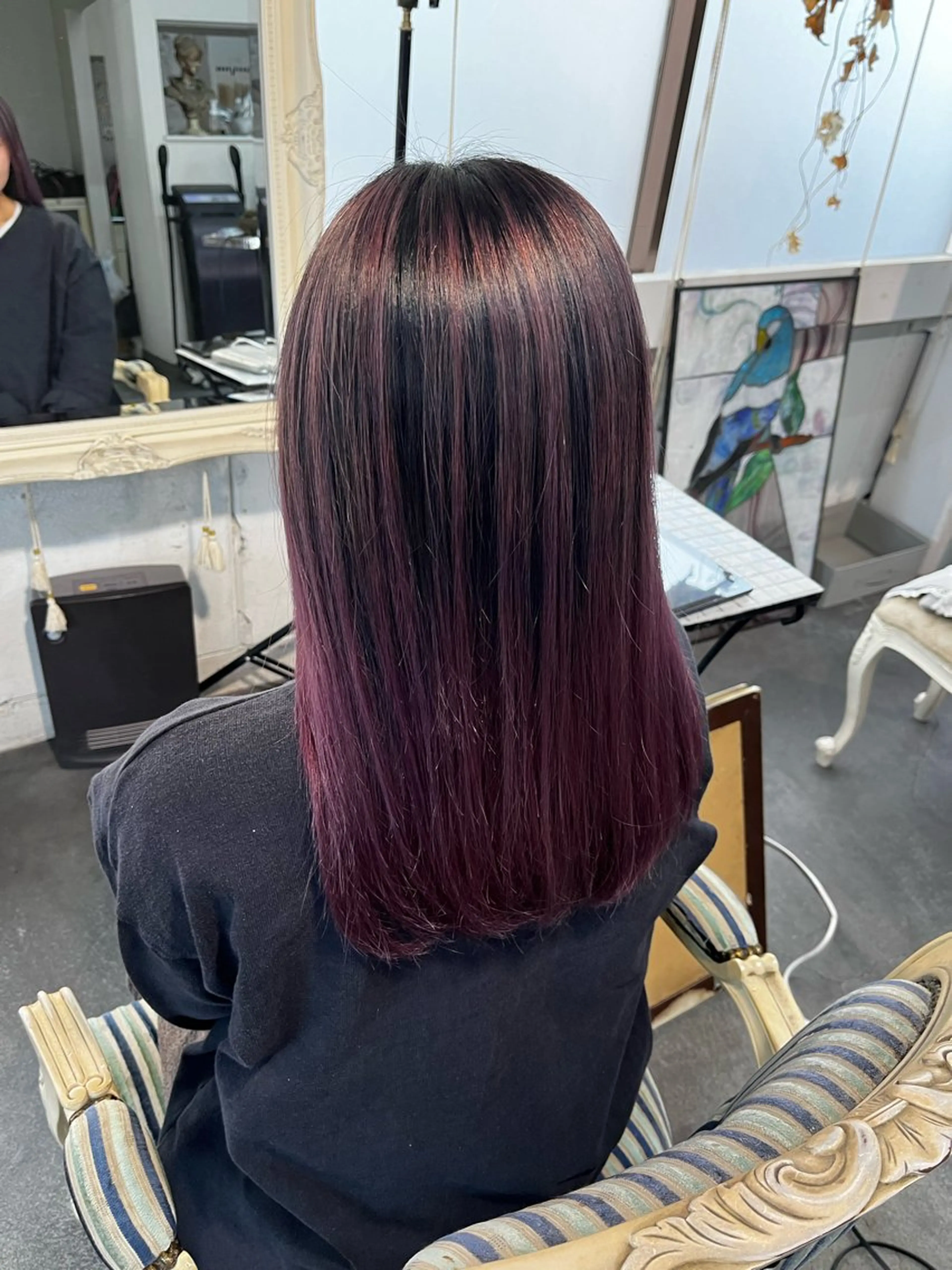 ミディアム カラー ヘアカラー Mariana雛/ 西大分/ハイライトのヘアスタイル