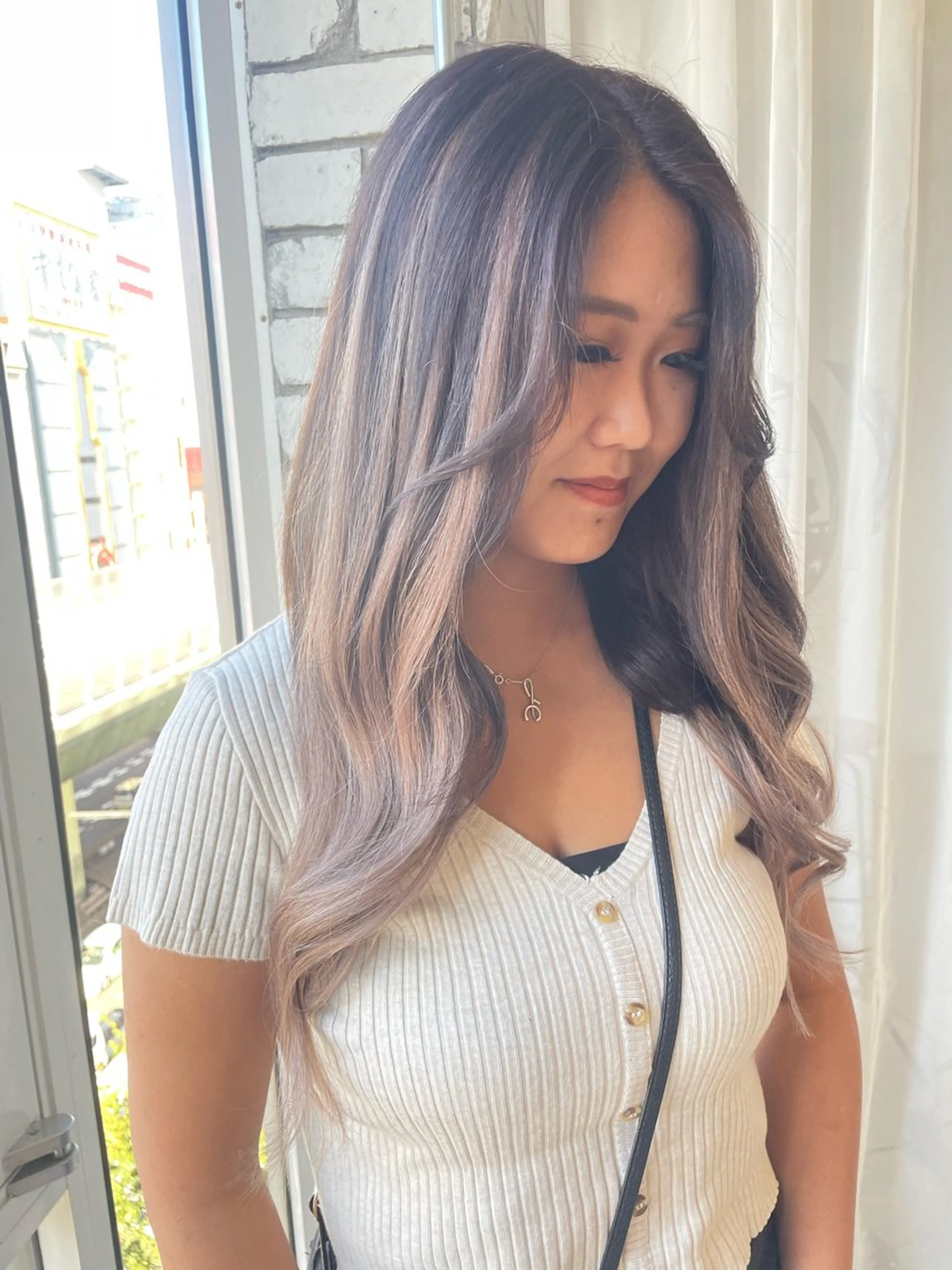 ロング カラー LUNTY NAMBA所属・艶ハイトーン👑♡ NATSUKIのヘアスタイル