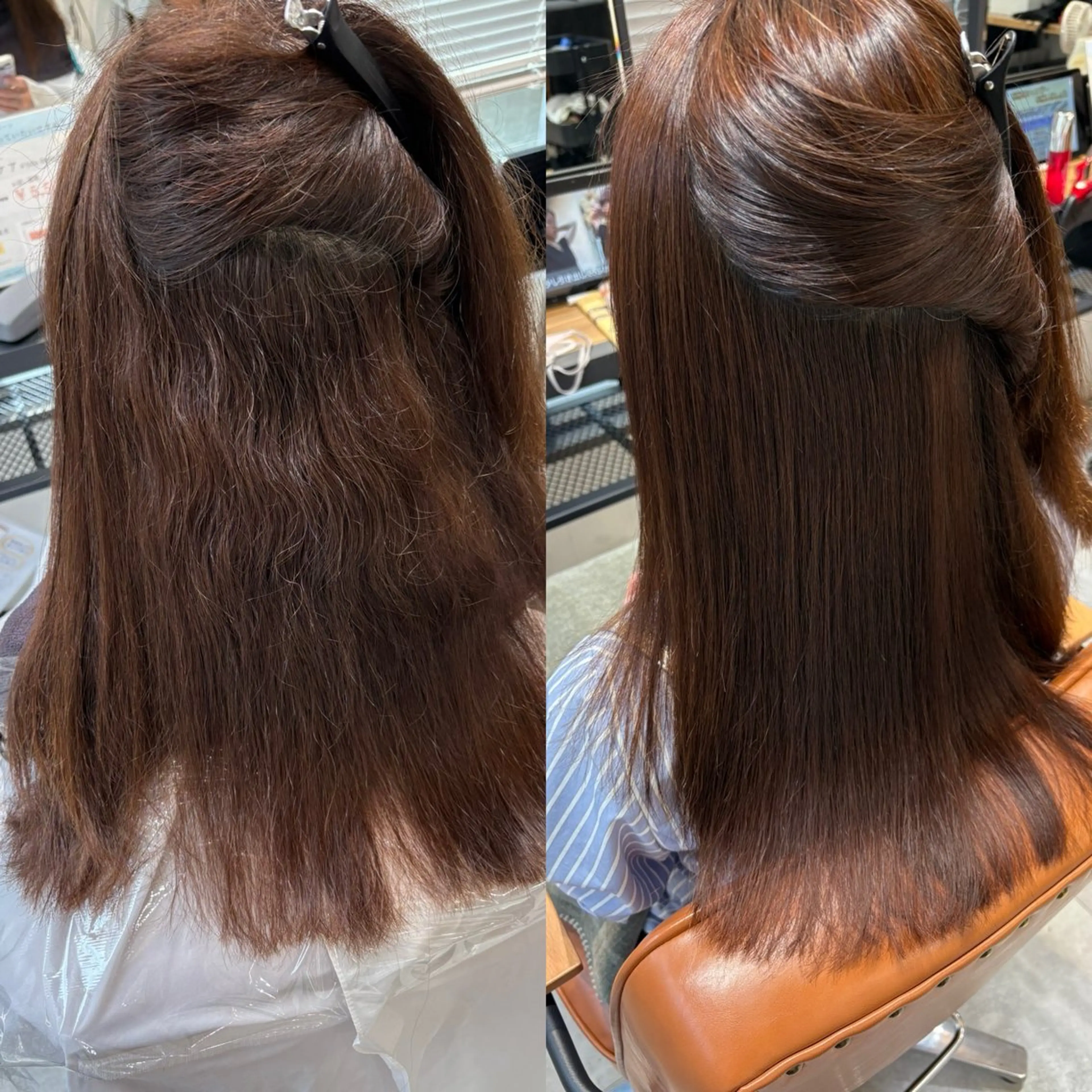 ロング カット 縮毛矯正 こうき/前髪割れ癖 改善/カット/カラーのヘアスタイル