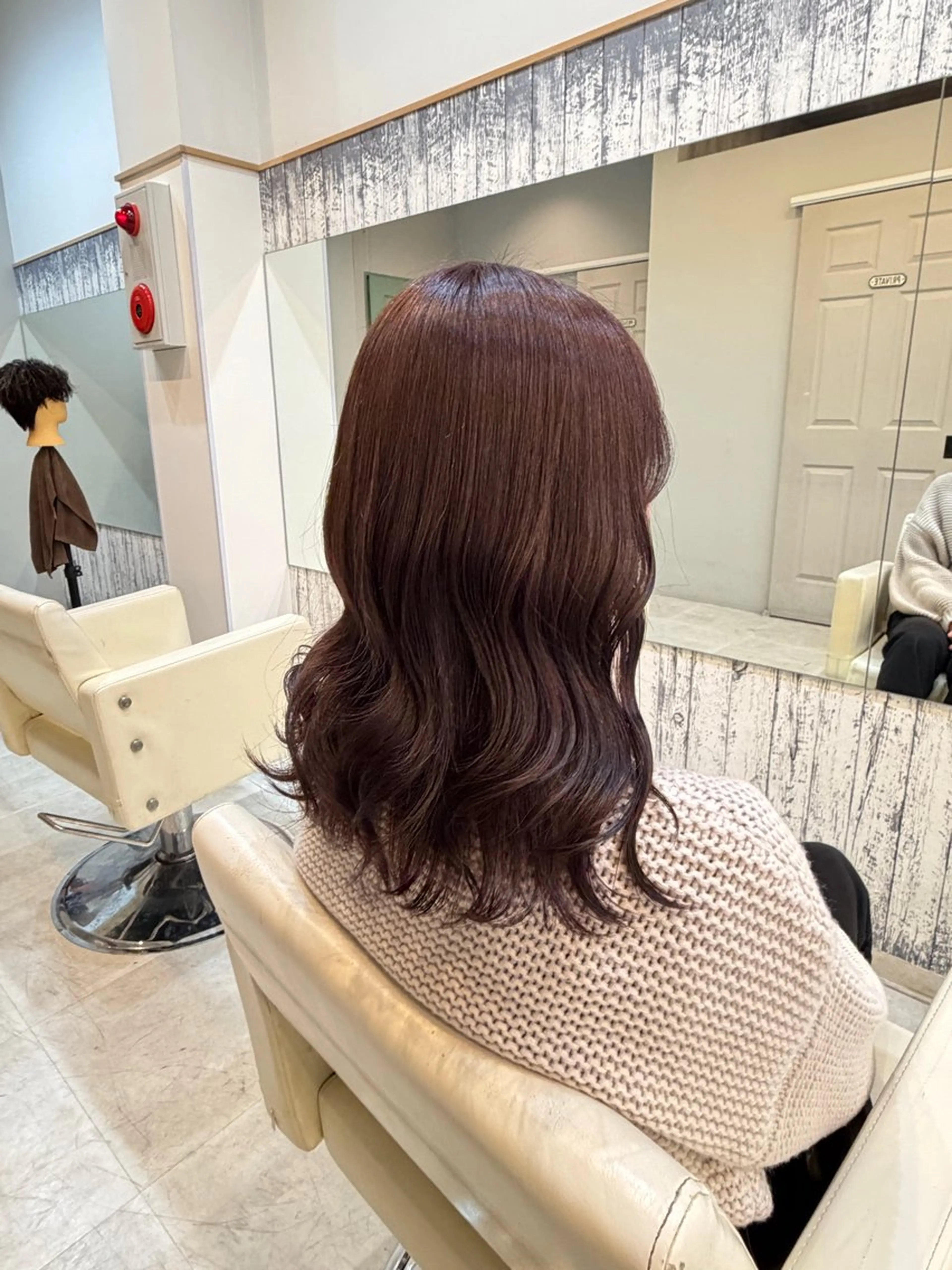 ミディアム ピンクブラウン ヘアカラー ななる ／モデル様募集中‼️のヘアスタイル