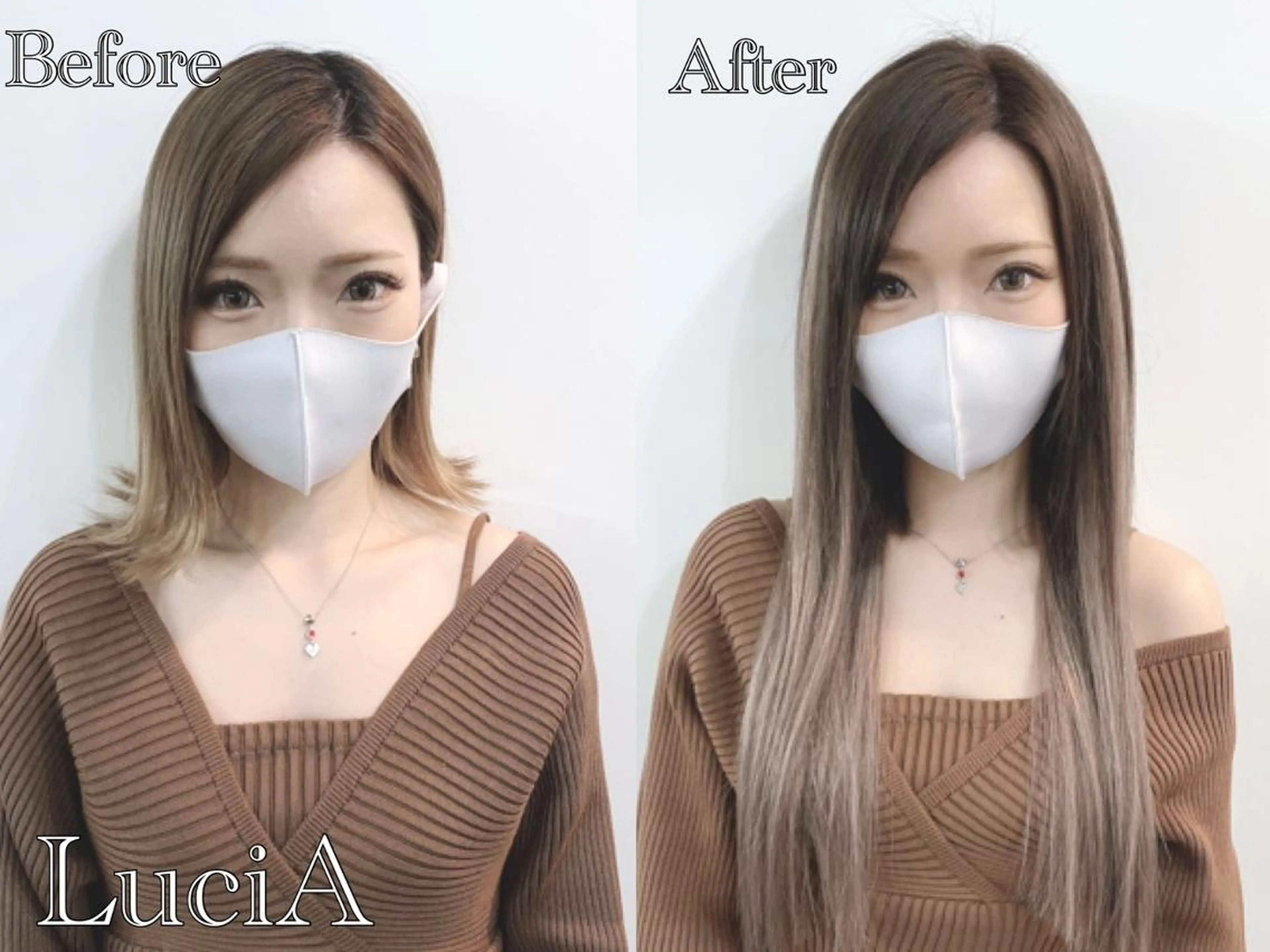 ロング ヘアアレンジ カラー エクステ トリートメント LuciA/エクステ カラーのヘアスタイル