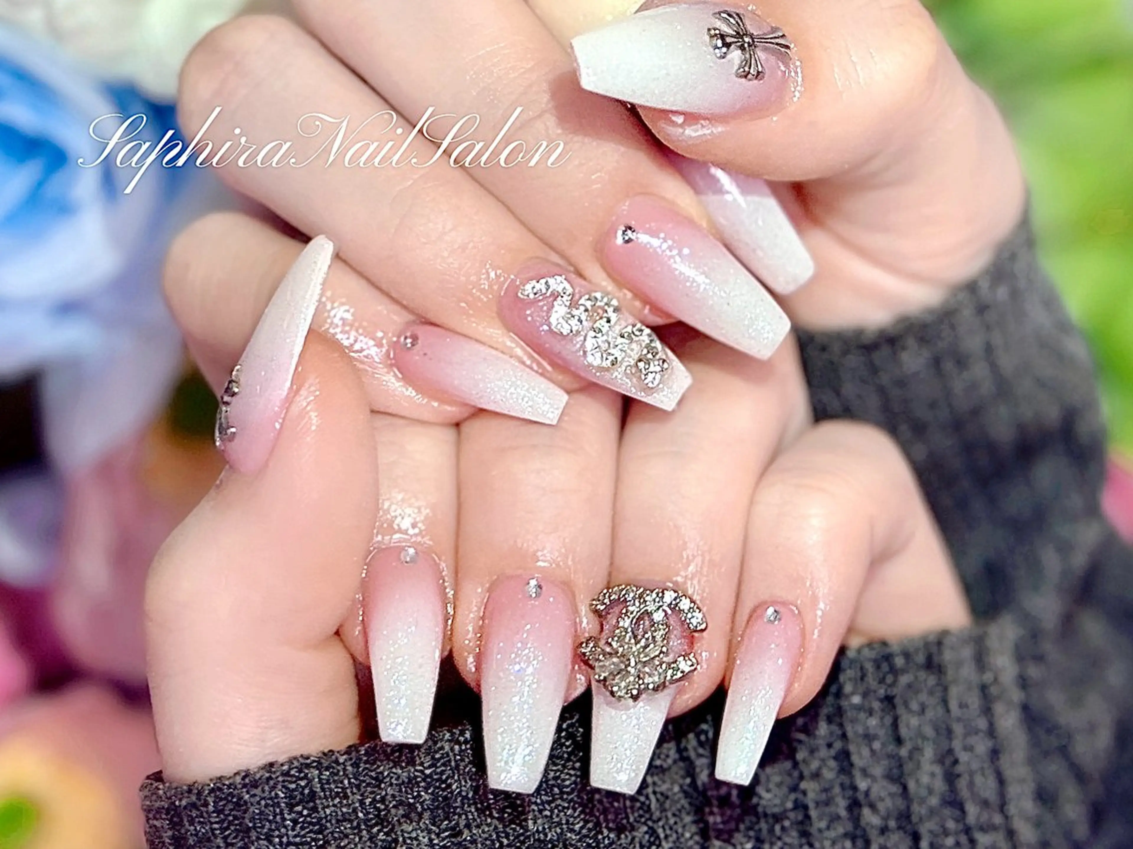 カラー ハンドネイル Saphiraネイル サロン錦糸町のネイルデザイン