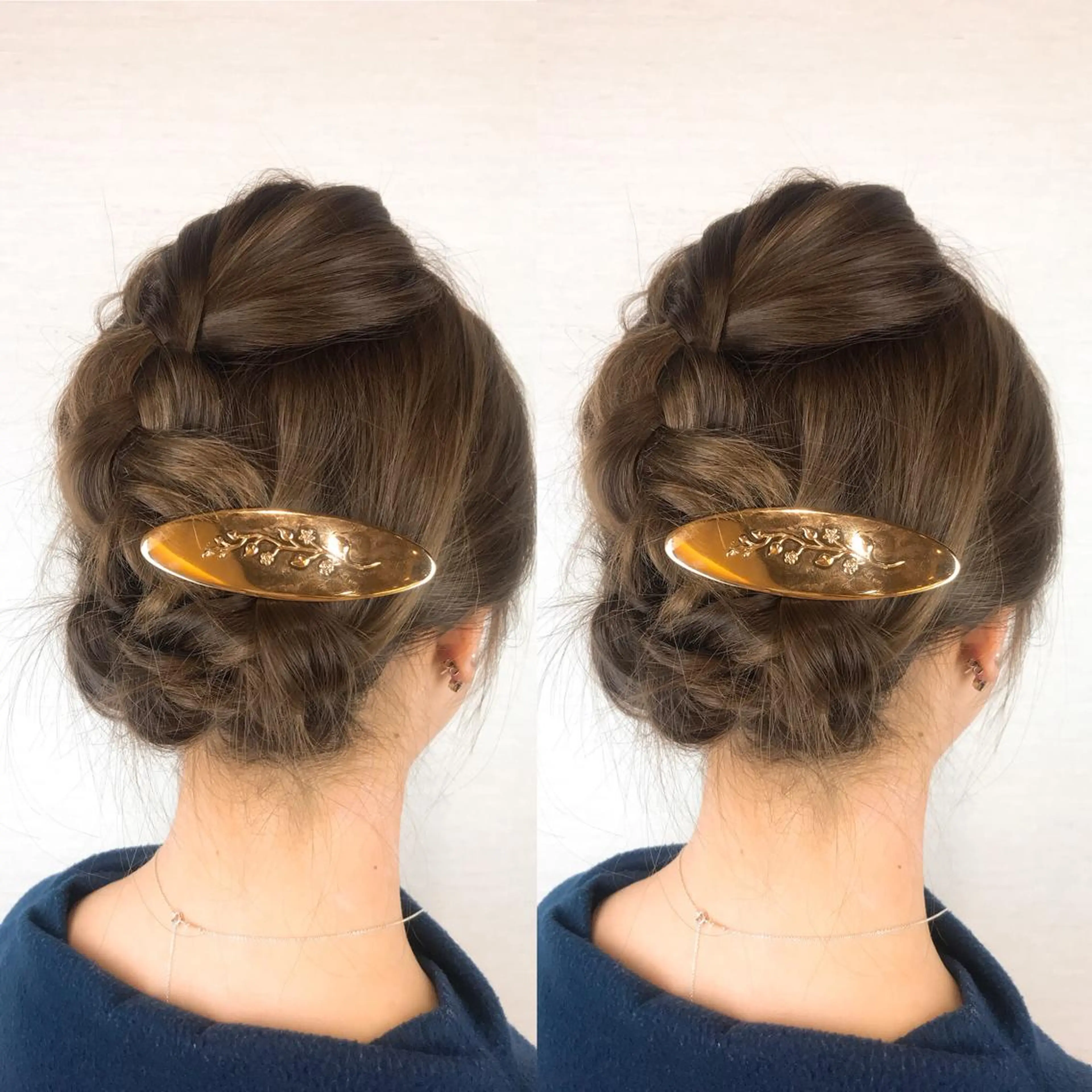 ミディアム 韓国レイヤーカット/ ダブルカラーのヘアスタイル