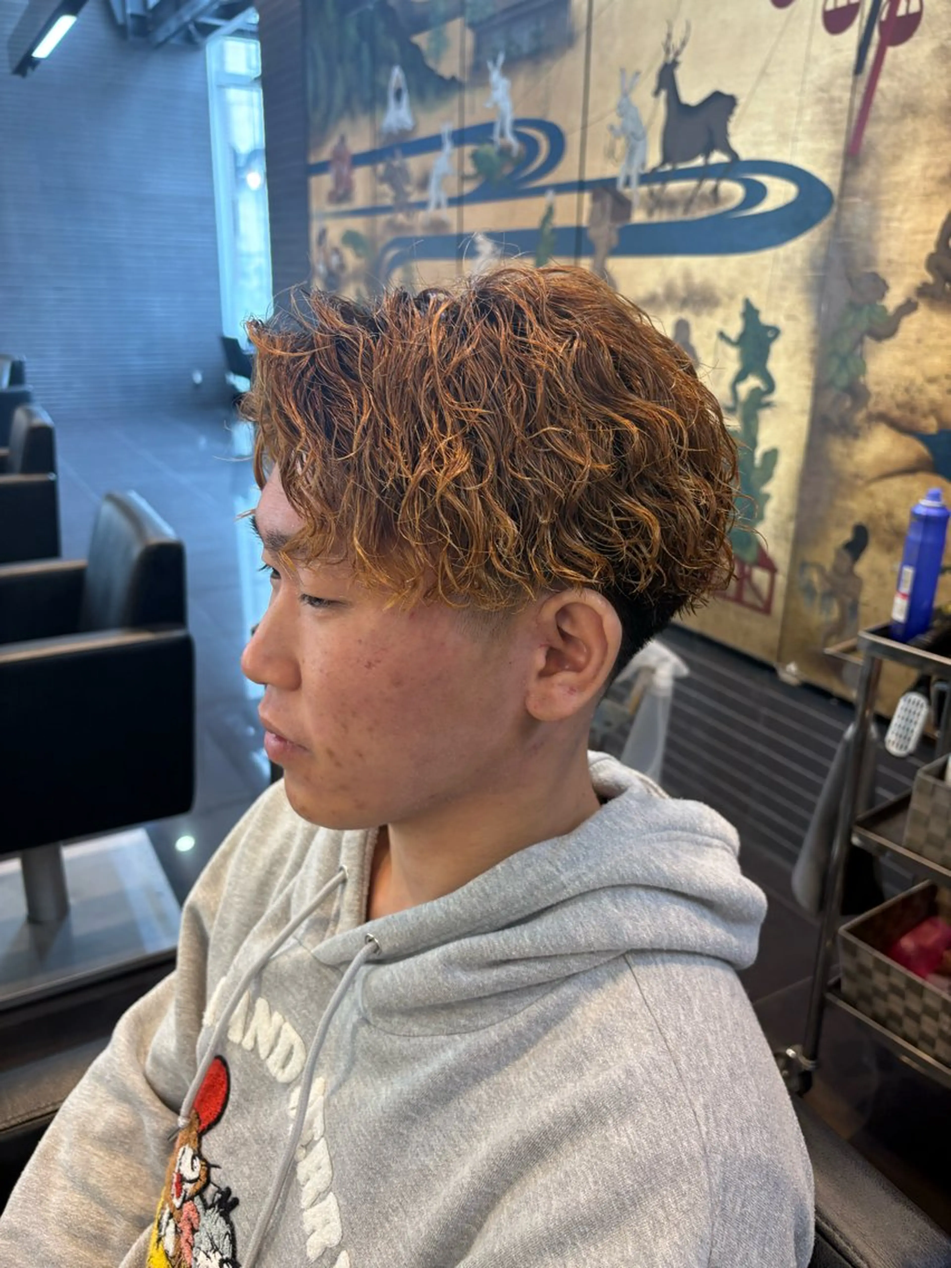 パーマ メンズ カット パーマ 加藤晴輝/ カットモデル募集中のヘアスタイル