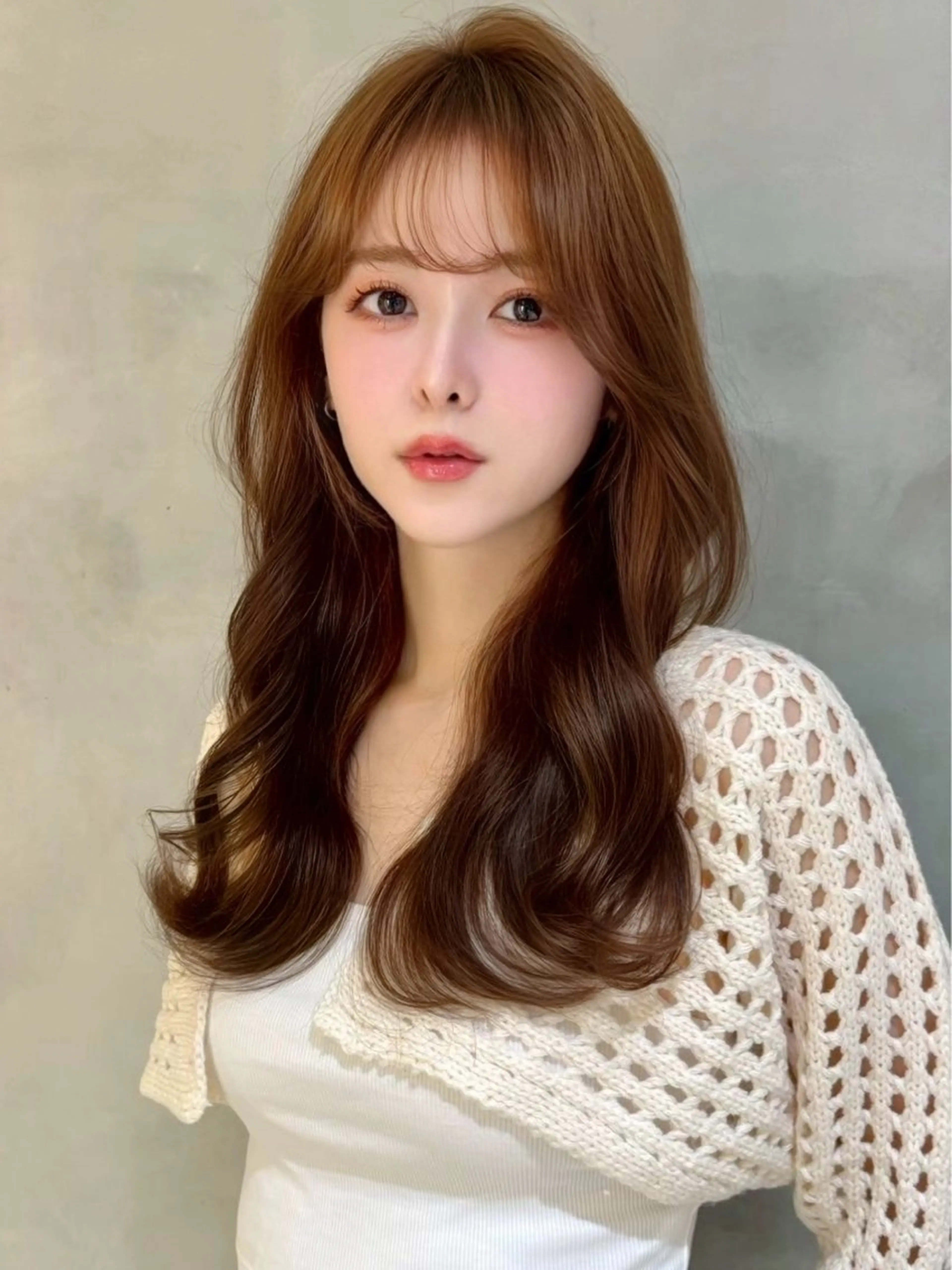 セミロング カット ヘアカラー トリートメント 髪質改善 ANFINI所属・ボブ・レイヤー 田中 励也のヘアスタイル