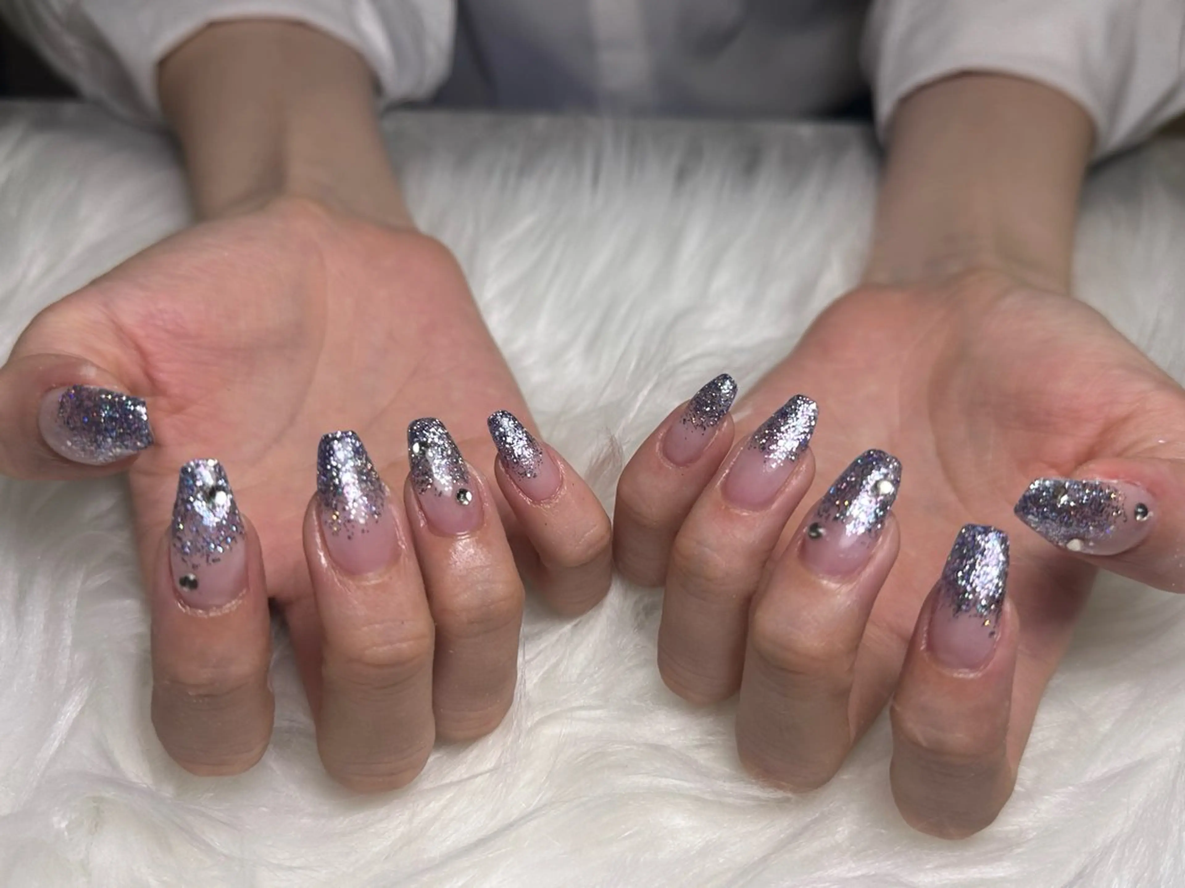 ネイル ラメ(グリッター) ラメグラデーション Joieange Yuriのネイルデザイン