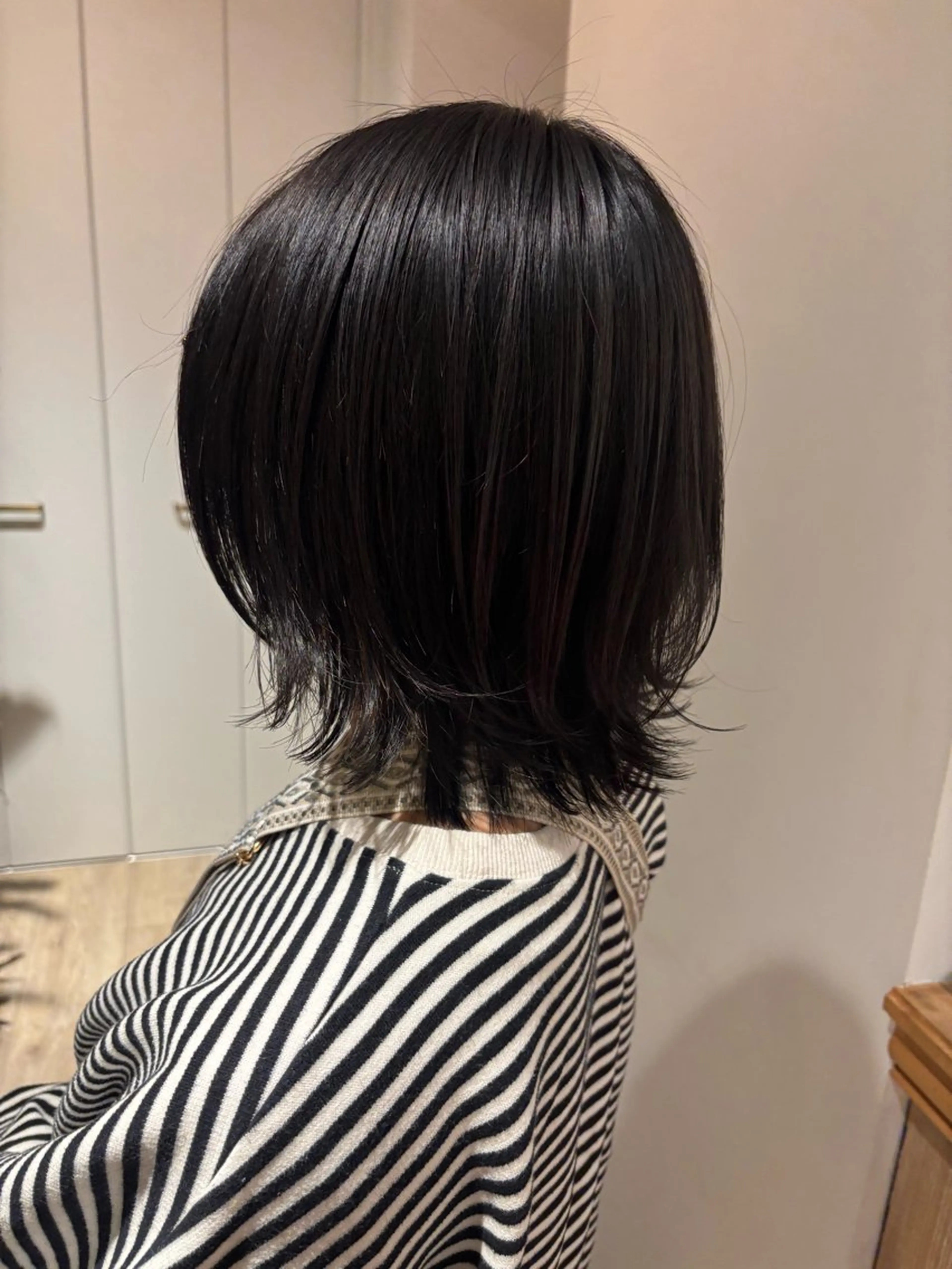 ショート ボブ くびれヘア レイヤーカット ふじたしの/湘南台 ハイライト/カラーのヘアスタイル