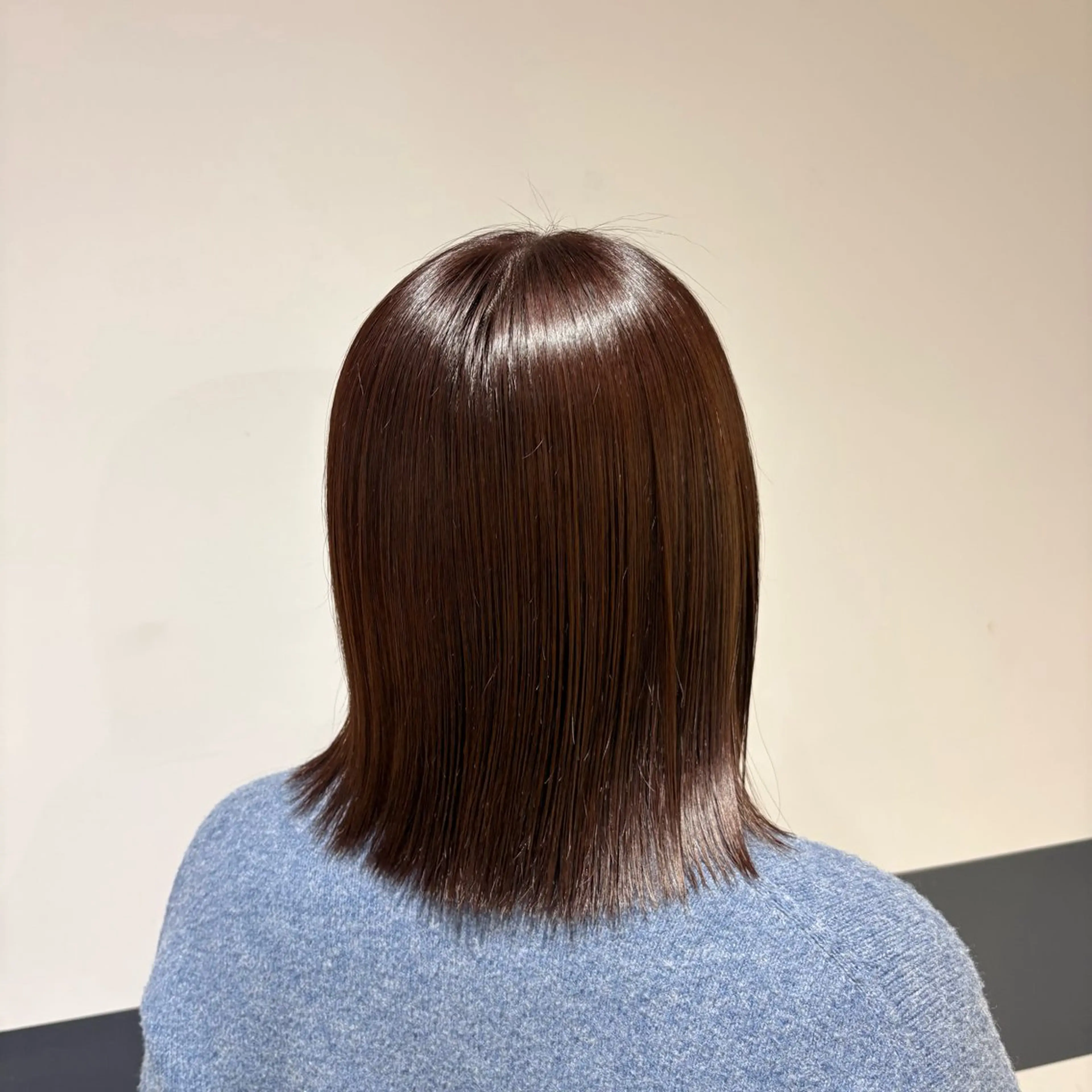 ミディアム ラベンダーブラウン ヘアカラー ボブ/外国人風カラー 🩵mikiのヘアスタイル