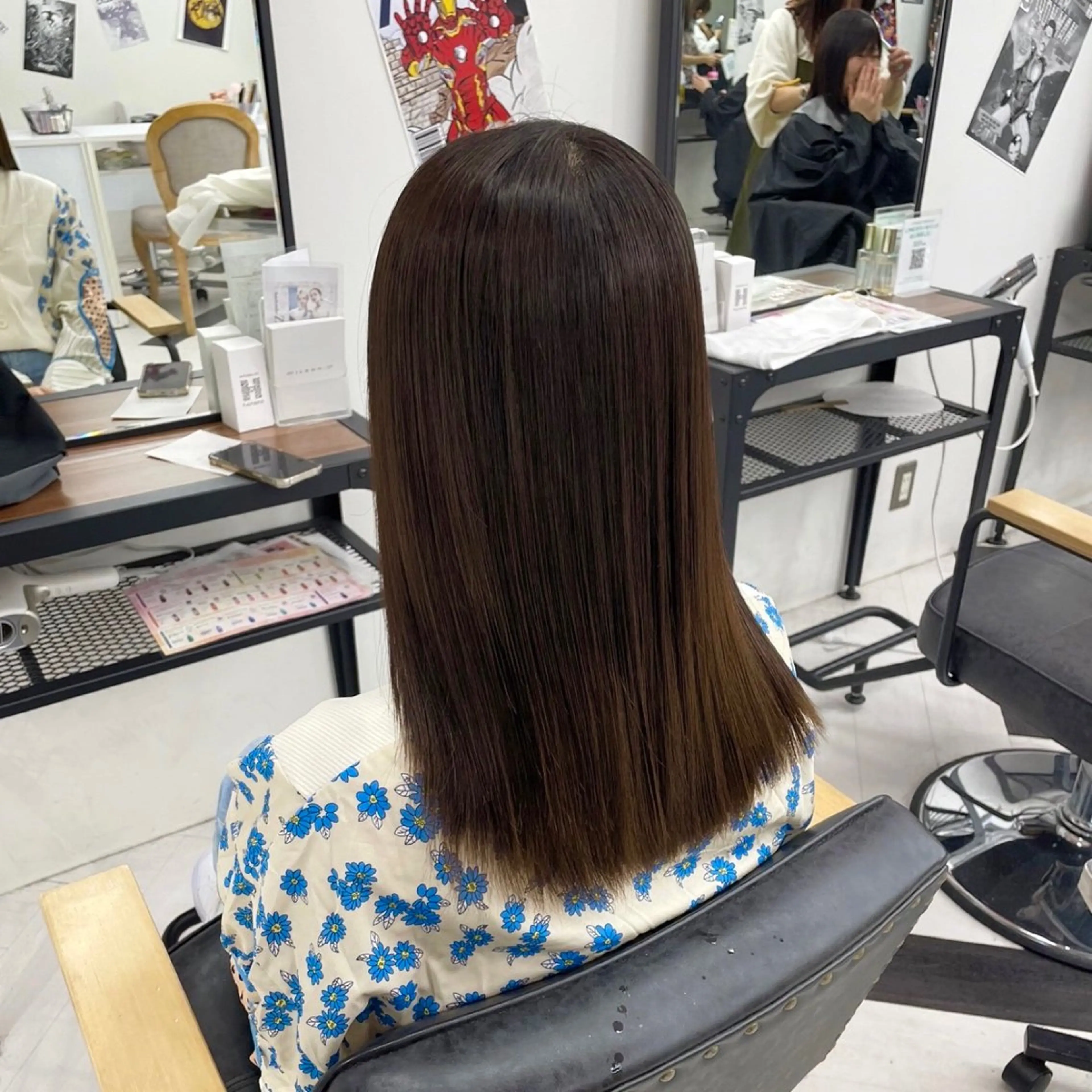 ロング カラー パーマ ヘアアレンジ メンズ 髪質改善 トリートメント mona/ ストレートスタイル✨のヘアスタイル