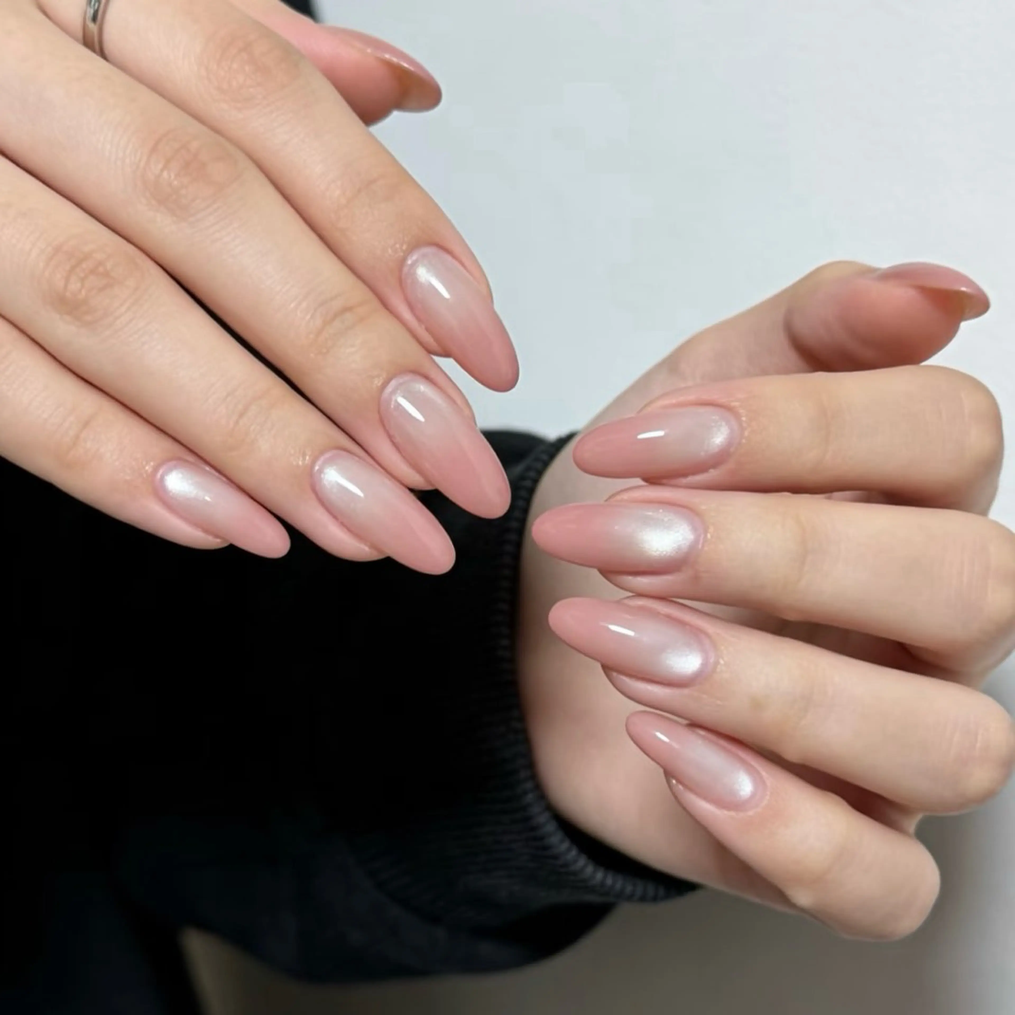 ネイル オーロラネイル チークネイル 長さ出し フットネイル フレンチネイル ハンドネイル J&C Nail Salon吉祥寺所属・YU KIのネイルデザイン